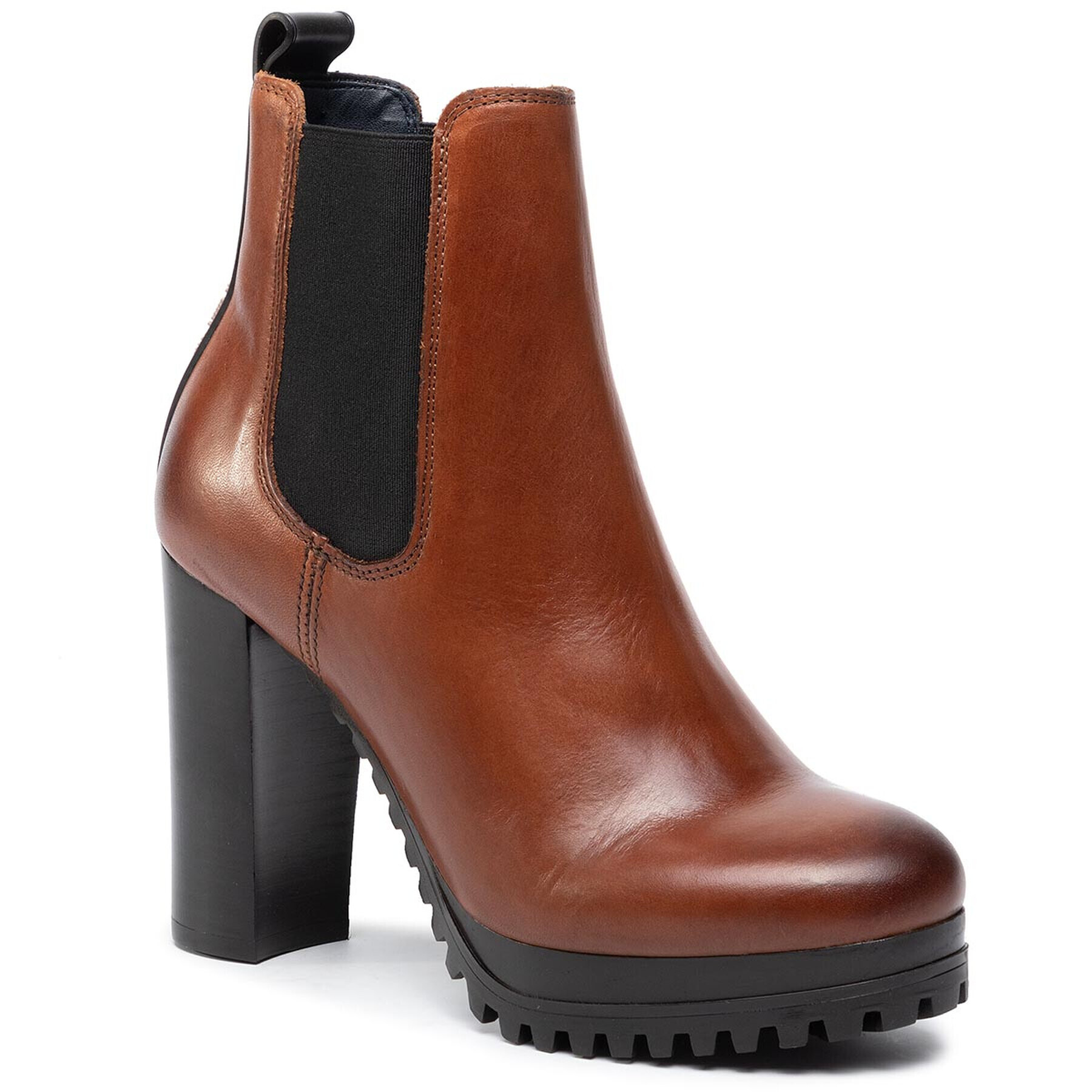 Tommy Jeans Bokacsizma Pin Logo Heeled Chelsea Boot EN0EN00686 Barna - Pepit.hu