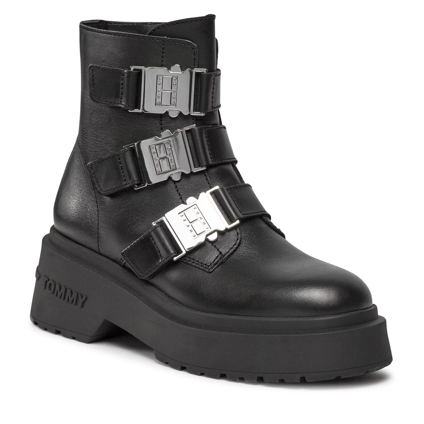 Tommy Jeans Bokacsizma Tjw Chunky Boot Hardware EN0EN02443 Fekete - Pepit.hu