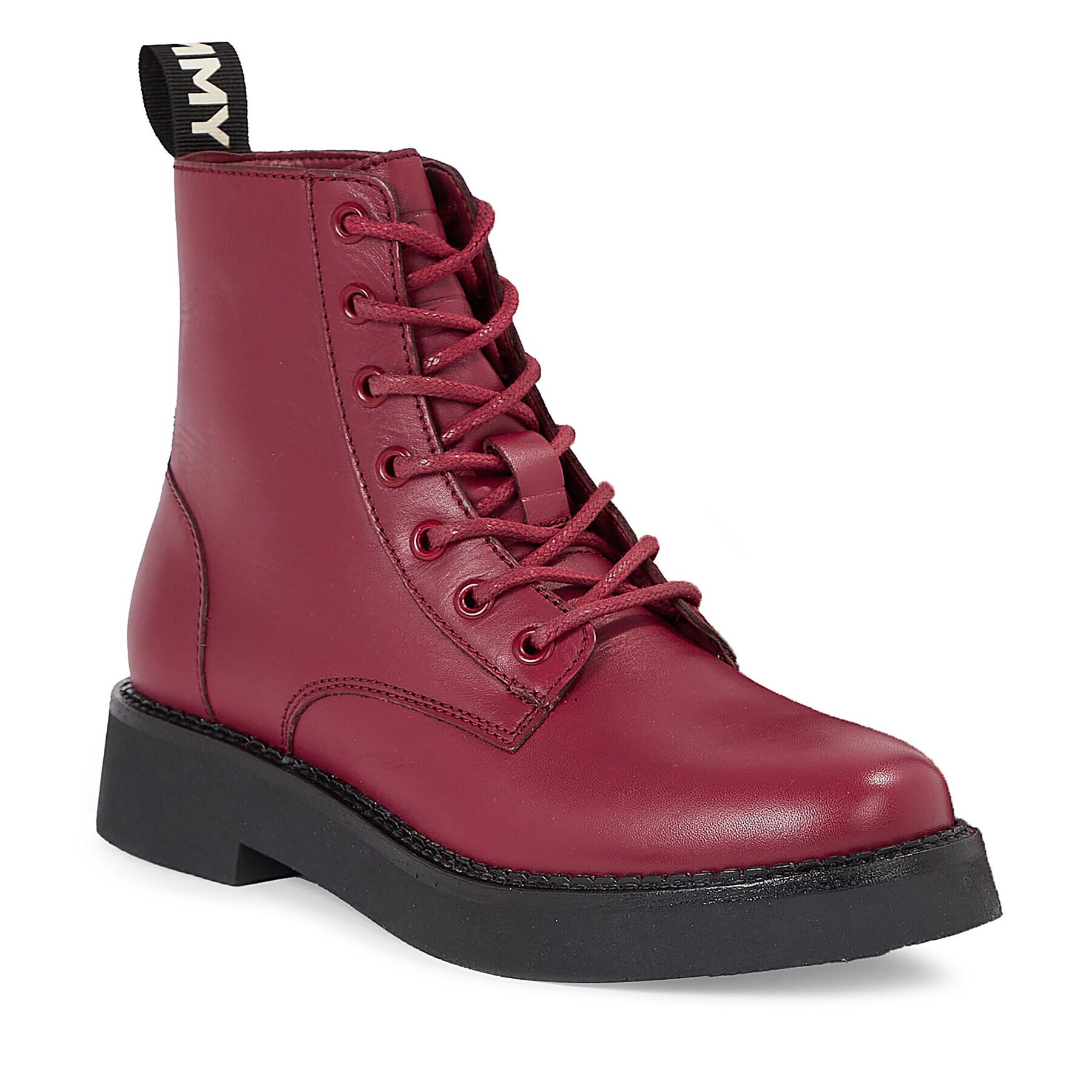 Tommy Jeans Bokacsizma Tjw Lace Up Flat Boot EN0EN02310 Piros - Pepit.hu