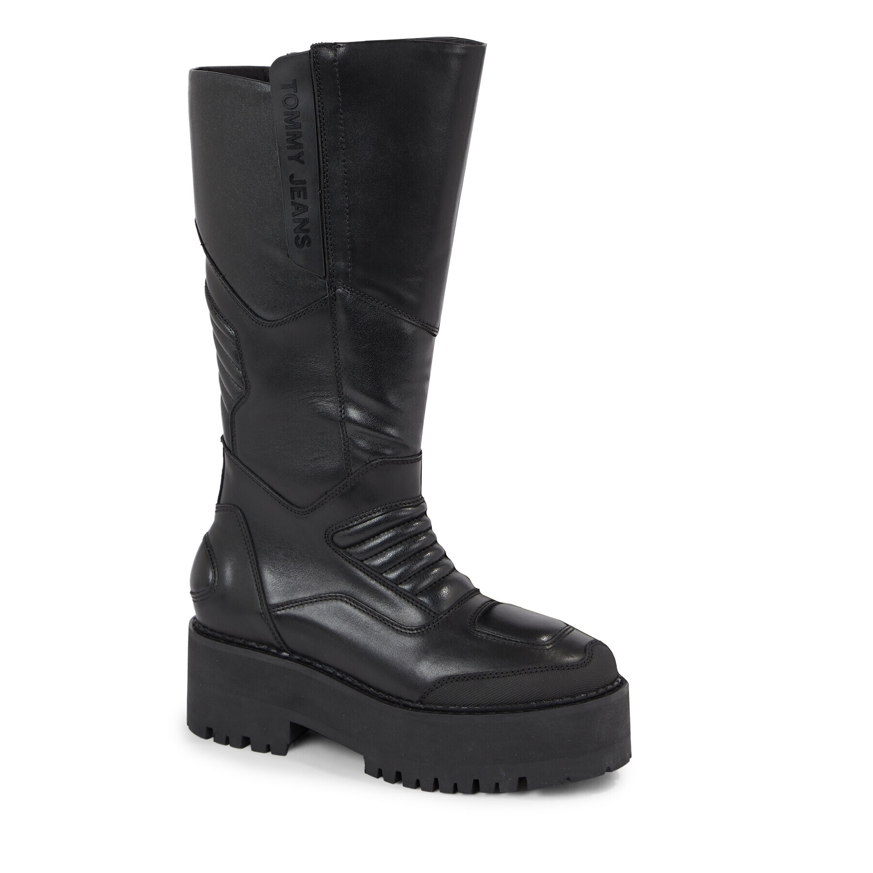 Tommy Jeans Csizma Tjw Long Shaft Biker Boot EN0EN02376 Fekete - Pepit.hu