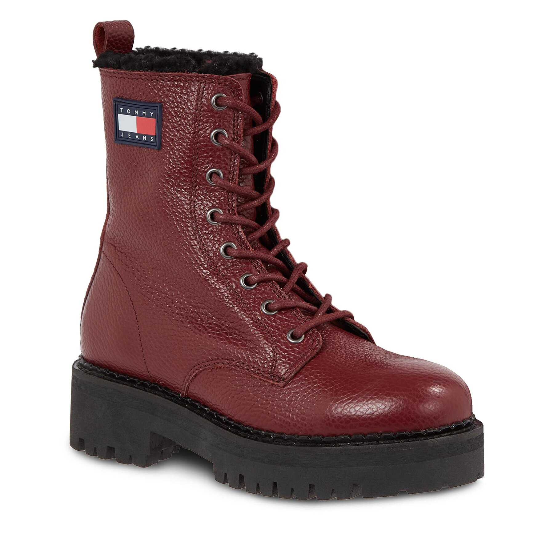 Tommy Jeans Bokacsizma Tjw Urban Boot Tumbled Ltr Wl EN0EN02317 Piros - Pepit.hu