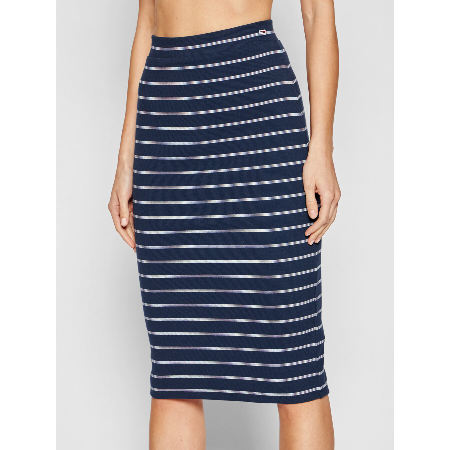 Tommy Jeans Ceruzaszoknya Bodycon Stripes DW0DW10142 Sötétkék Slim Fit - Pepit.hu