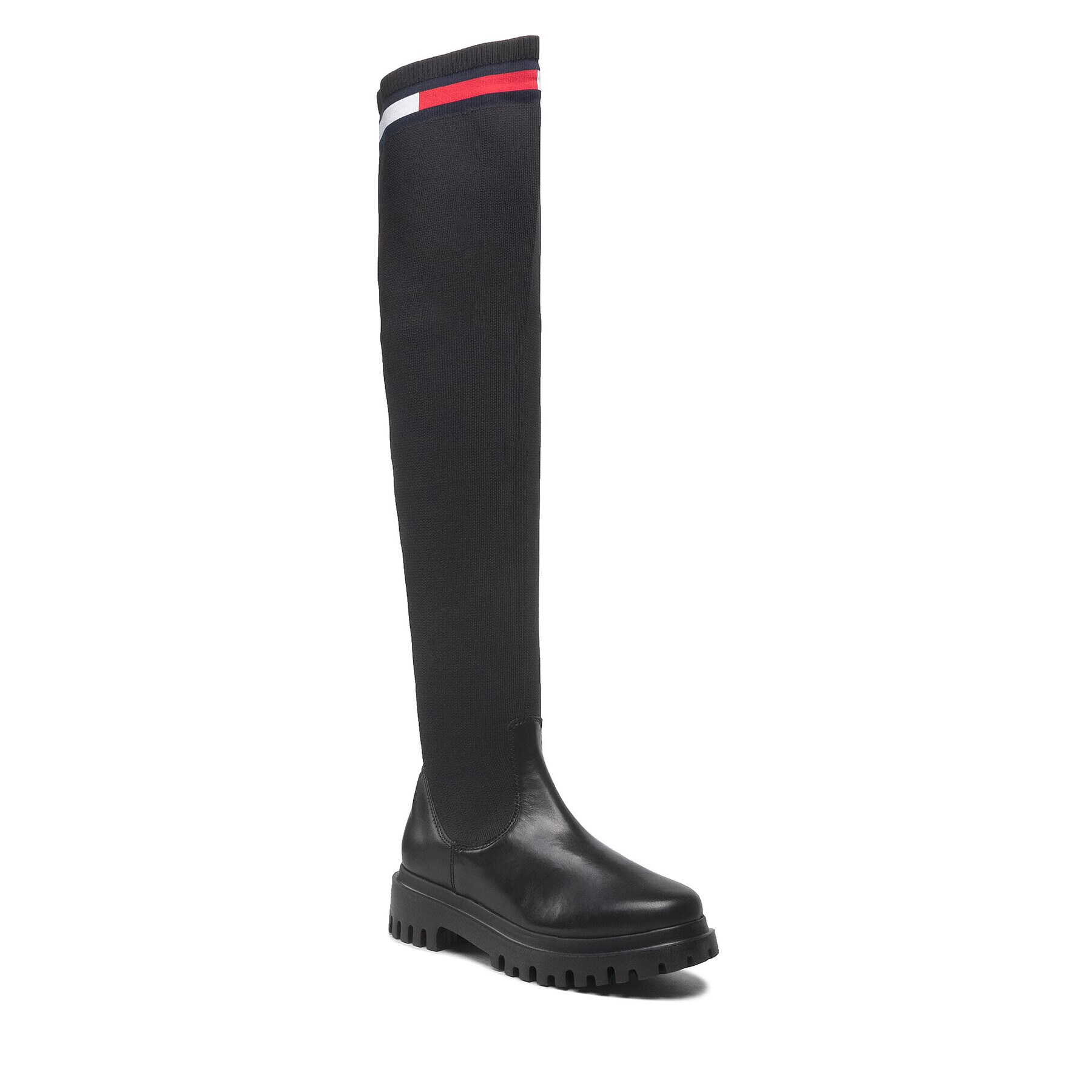 Tommy Jeans Combcsizma Knit Overknee Boot EN0EN01830 Fekete - Pepit.hu