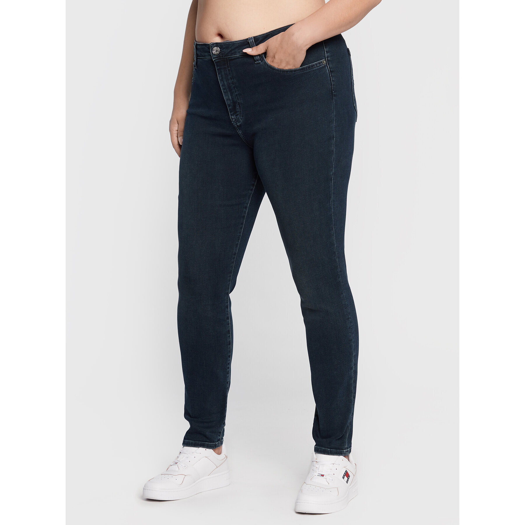 Tommy Jeans Curve Farmer Melany DW0DW11556 Sötétkék Super Skinny Fit - Pepit.hu