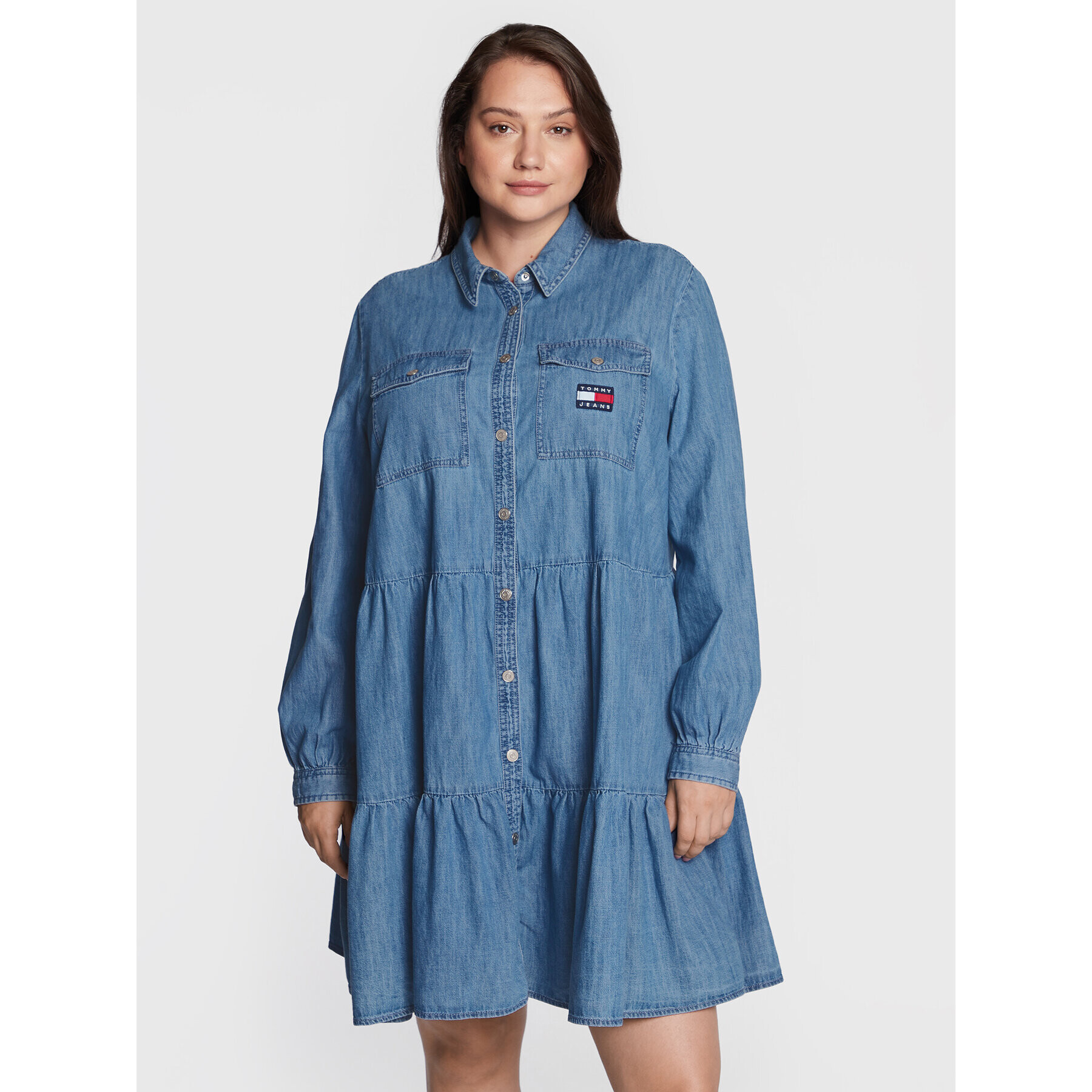 Tommy Jeans Curve Farmer ruha DW0DW12984 Kék Regular Fit - Pepit.hu