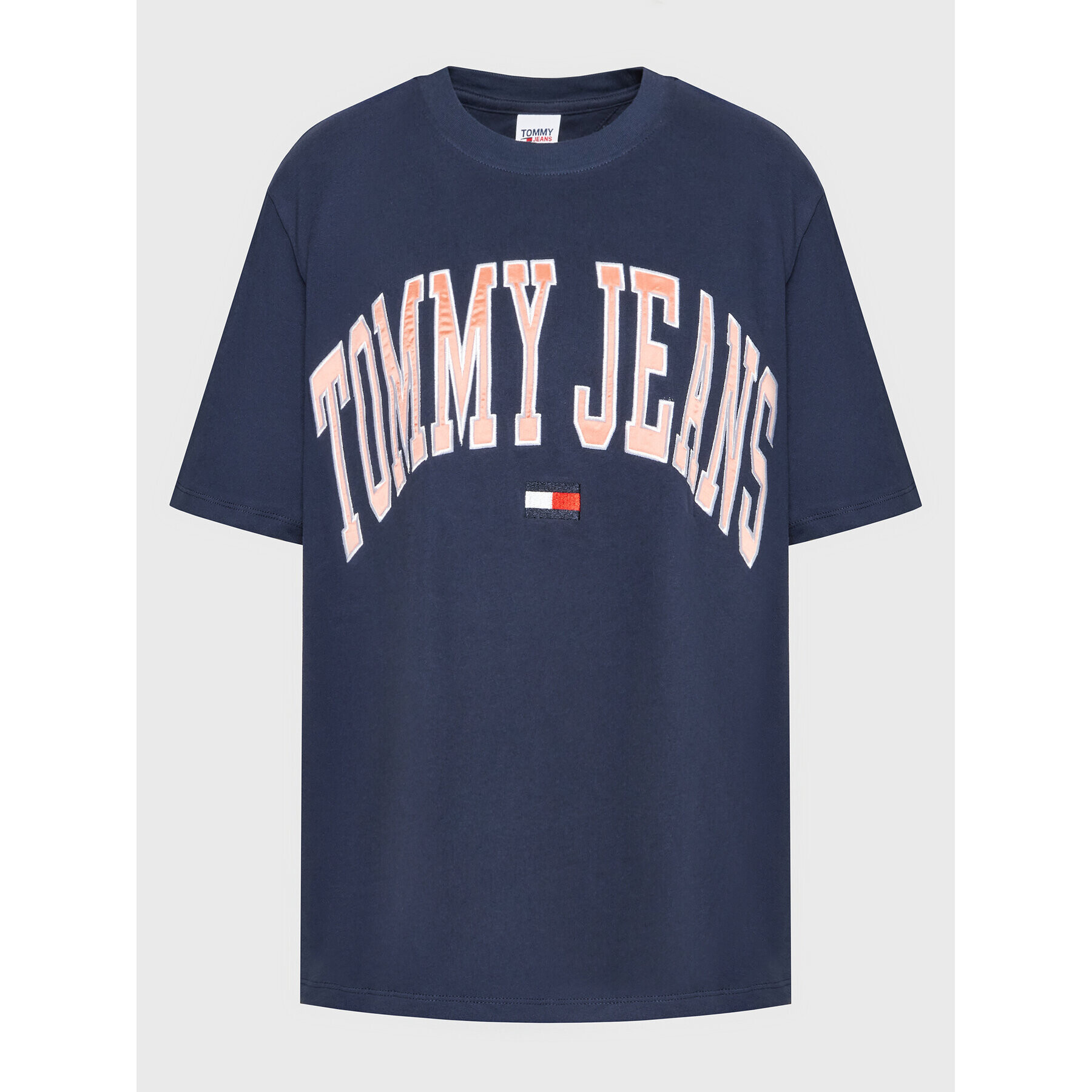 Tommy Jeans Curve Póló Collegiate Logo DW0DW14557 Sötétkék Relaxed Fit - Pepit.hu