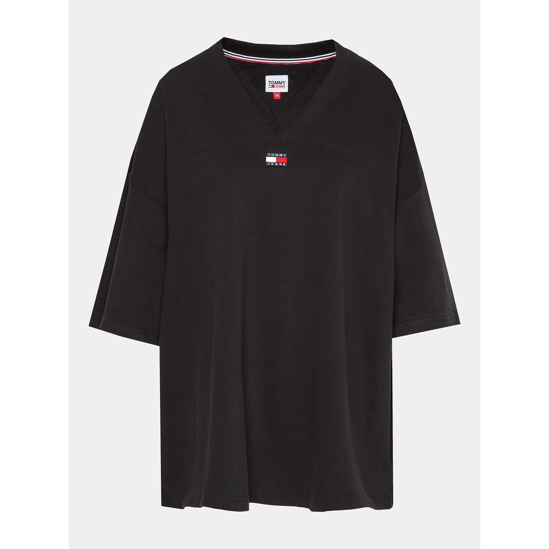 Tommy Jeans Curve Póló DW0DW15713 Fekete Oversize - Pepit.hu