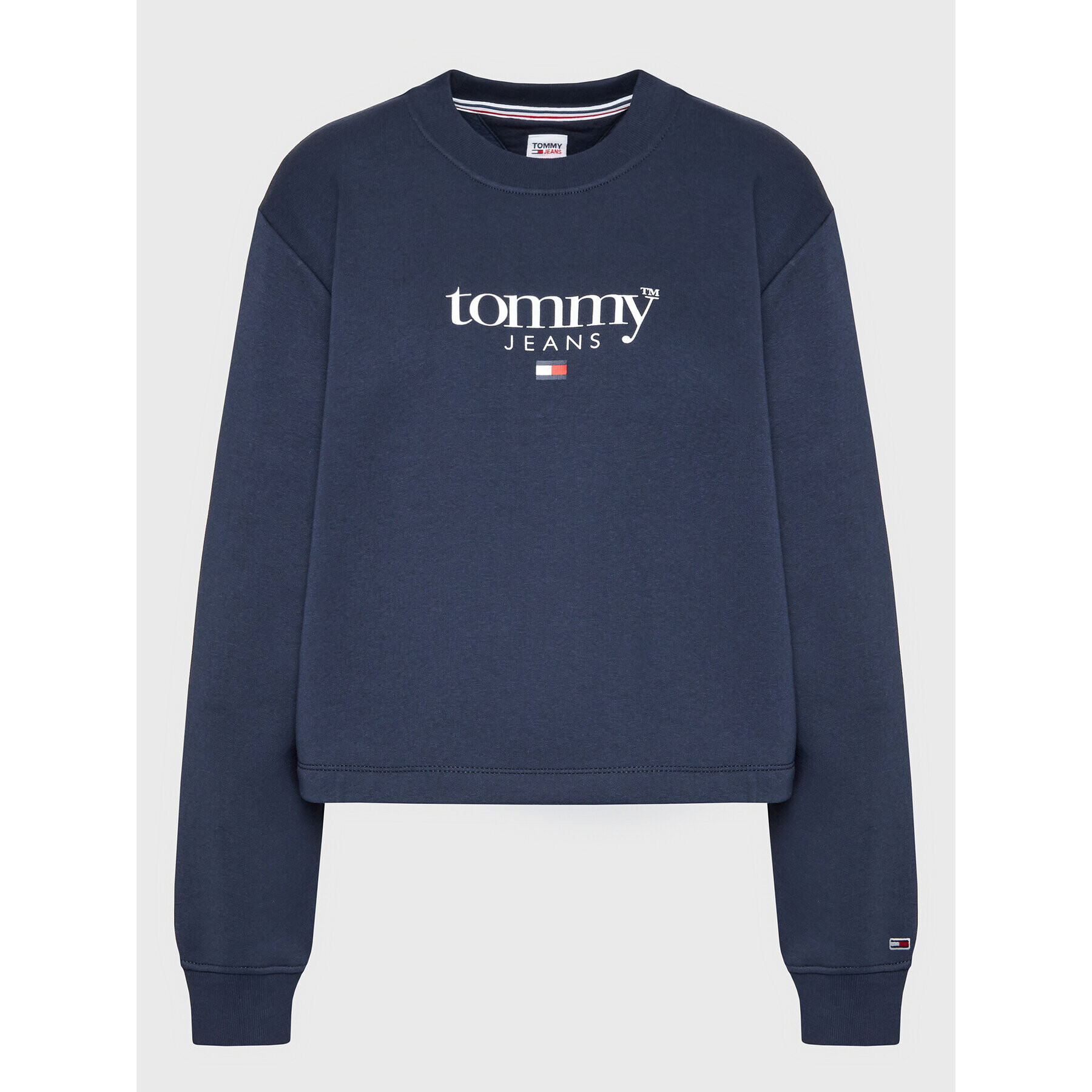 Tommy Jeans Curve Pulóver Essential DW0DW14566 Sötétkék Relaxed Fit - Pepit.hu