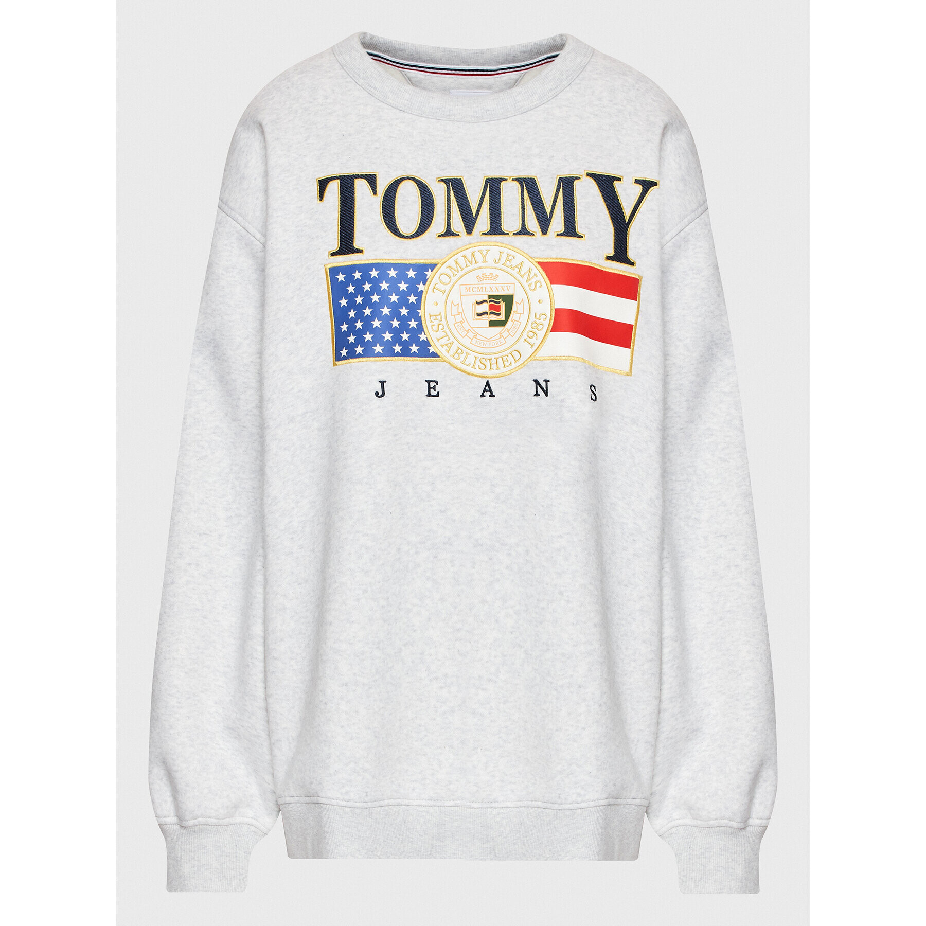 Tommy Jeans Curve Pulóver Luxe DW0DW15097 Szürke Relaxed Fit - Pepit.hu