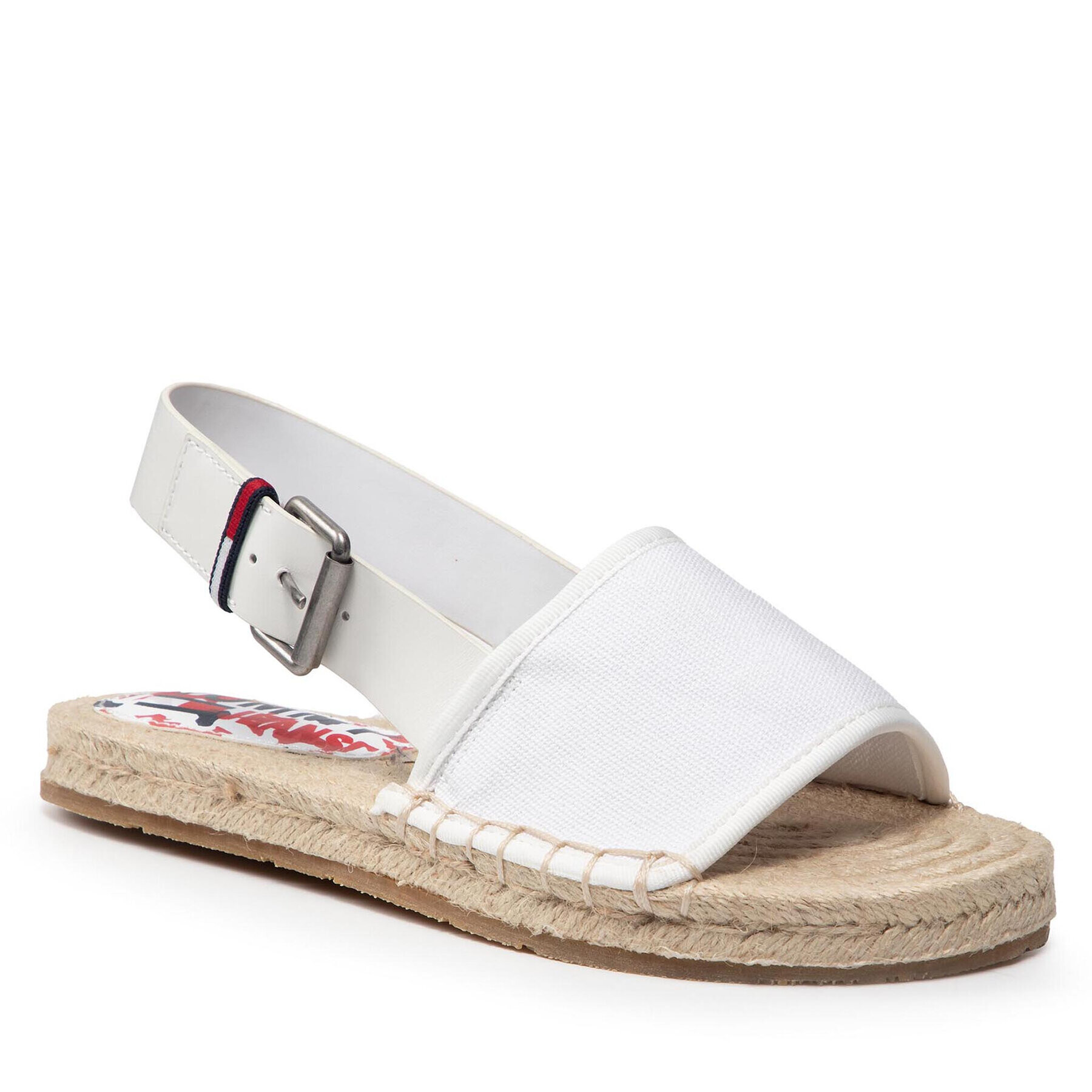 Tommy Jeans Espadrilles Essential Flat Sandal EN0EN01437 Fehér - Pepit.hu