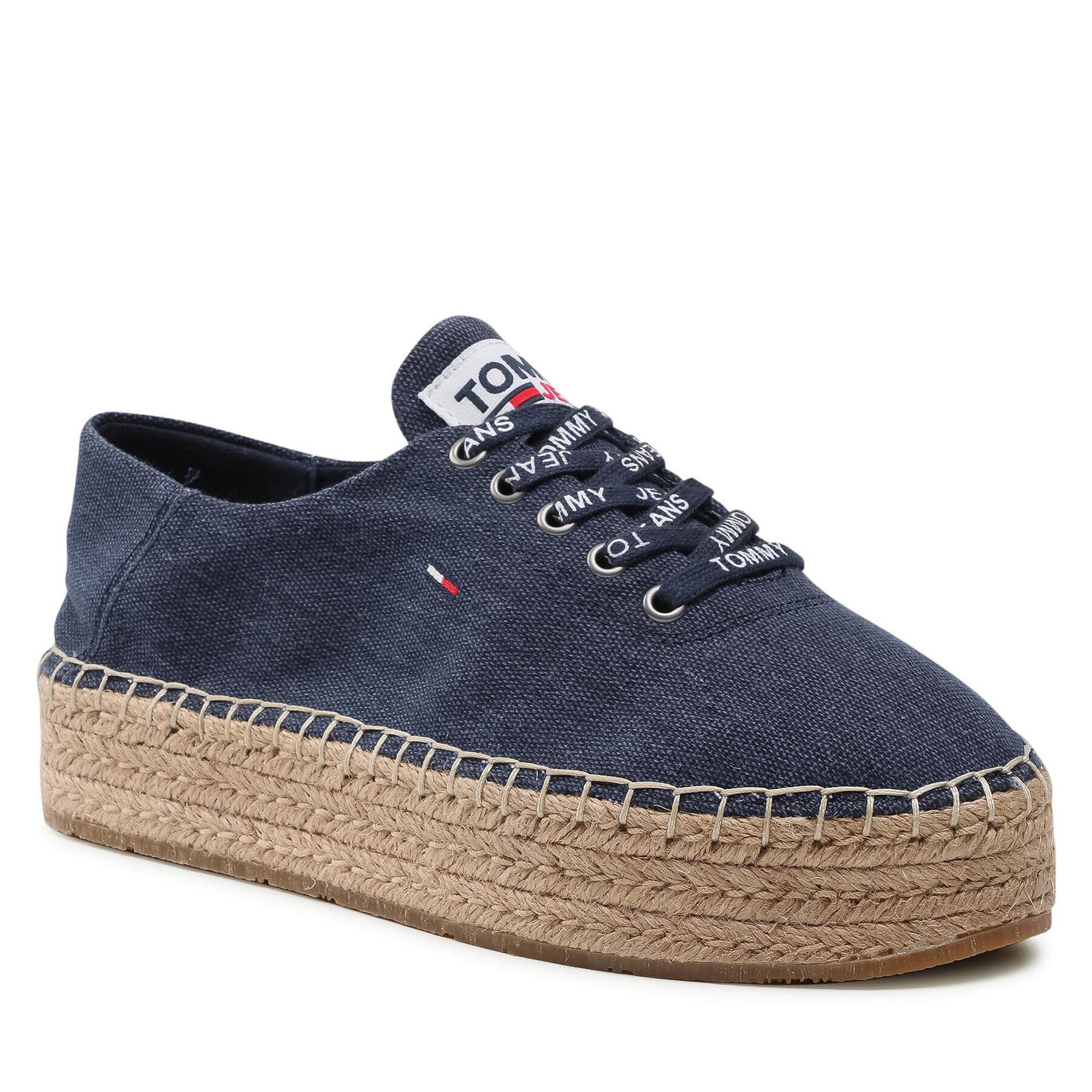 Tommy Jeans Espadrilles Essential Flatform Espadrille EN0EN01434 Sötétkék - Pepit.hu