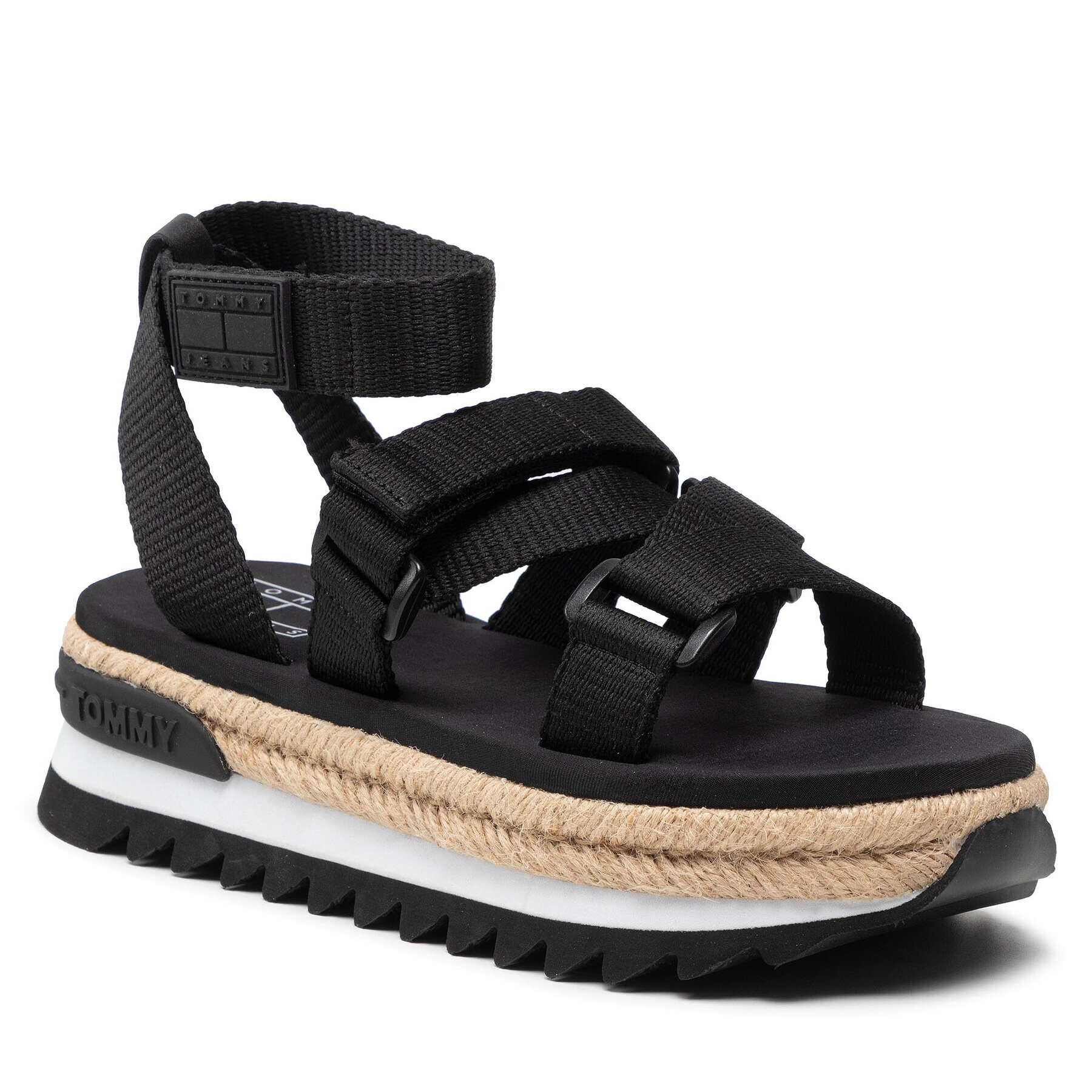 Tommy Jeans Espadrilles Rope Cleated Sandal EN0EN01804 Fekete - Pepit.hu