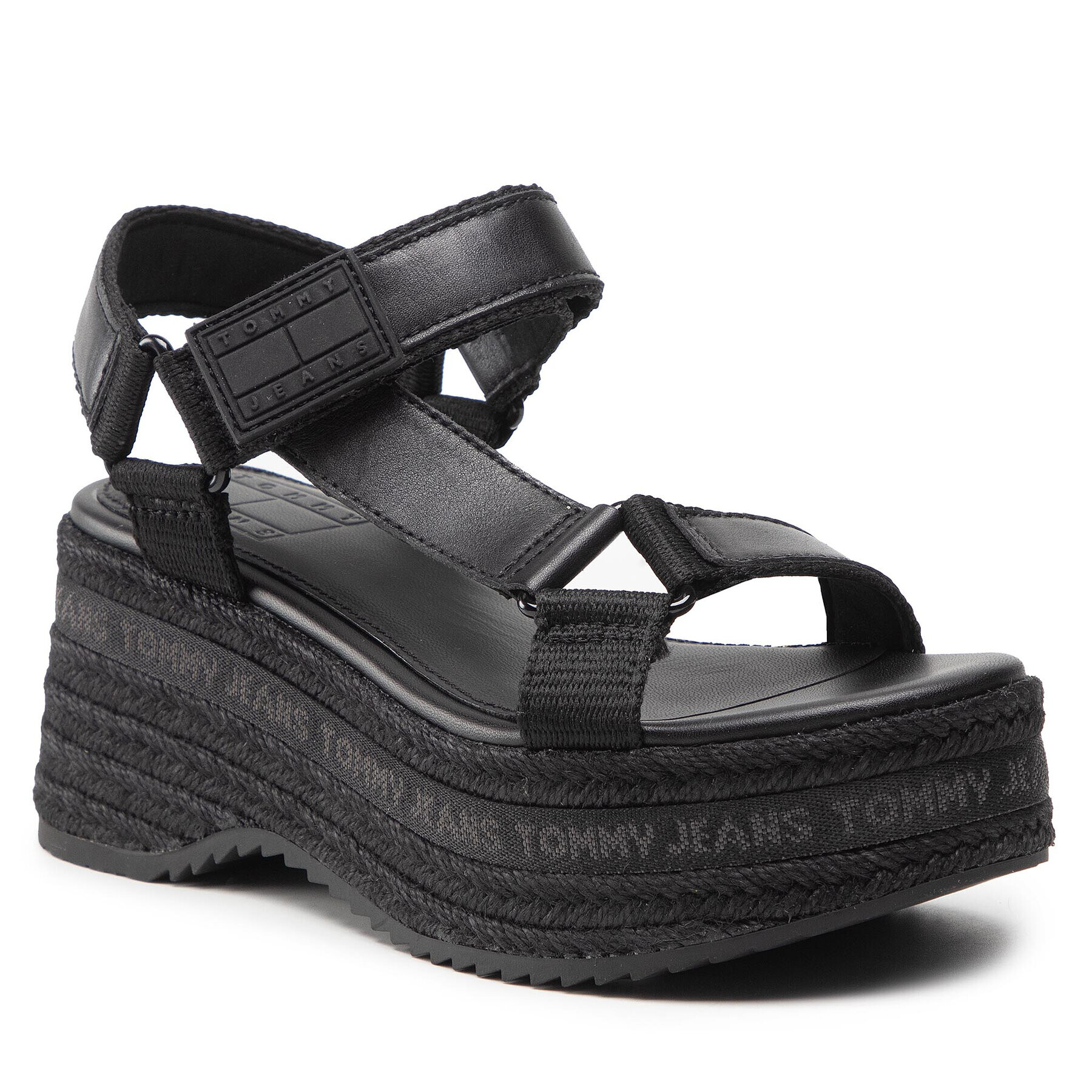 Tommy Jeans Espadrilles Wedge Sandal EN0EN01810 Fekete - Pepit.hu