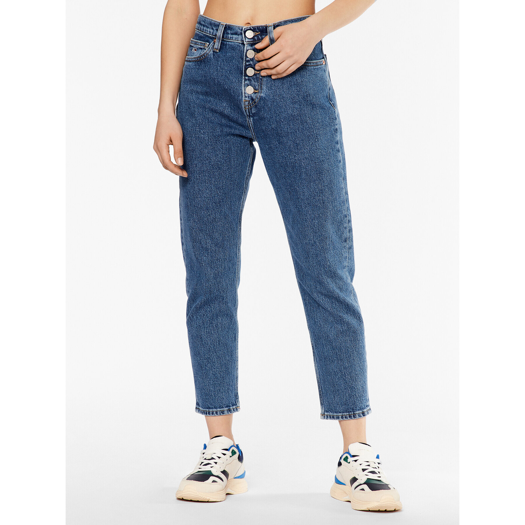 Tommy Jeans Farmer Izzie DW0DW15804 Sötétkék Slim Leg - Pepit.hu