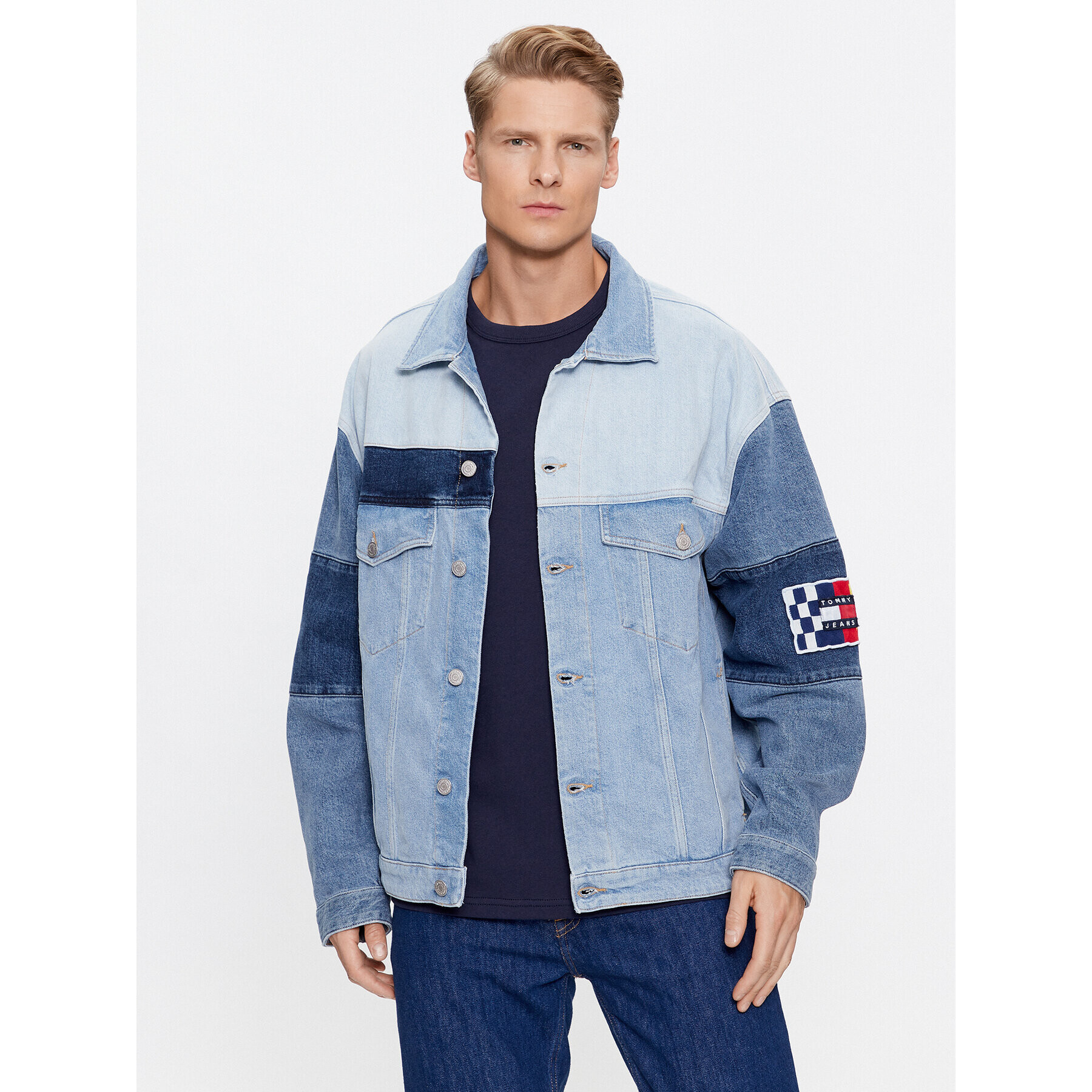 Tommy Jeans Farmer kabát Aiden DM0DM16737 Kék Oversize - Pepit.hu