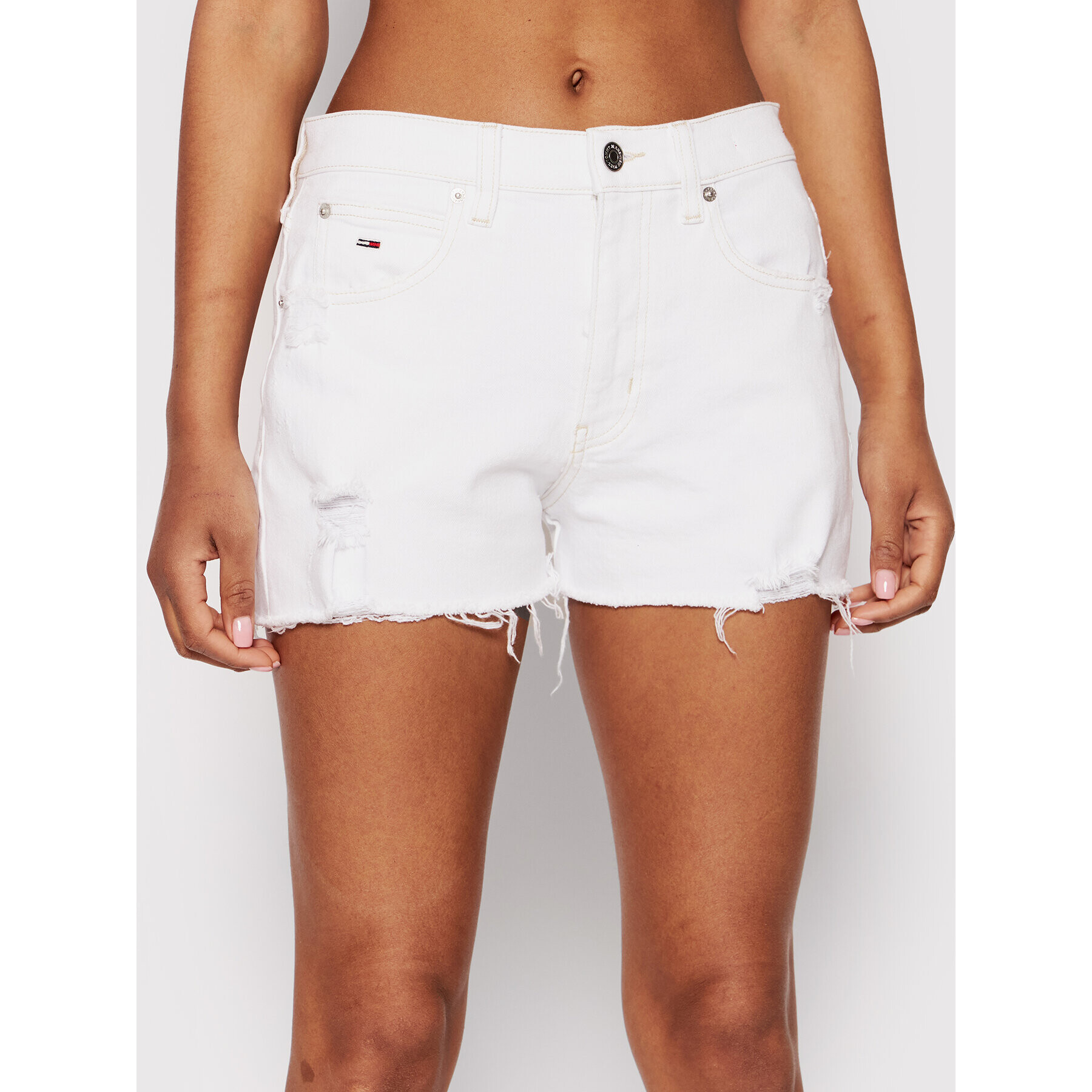 Tommy Jeans Farmer rövidnadrág Hotpant DW0DW12455 Fehér Regular Fit - Pepit.hu