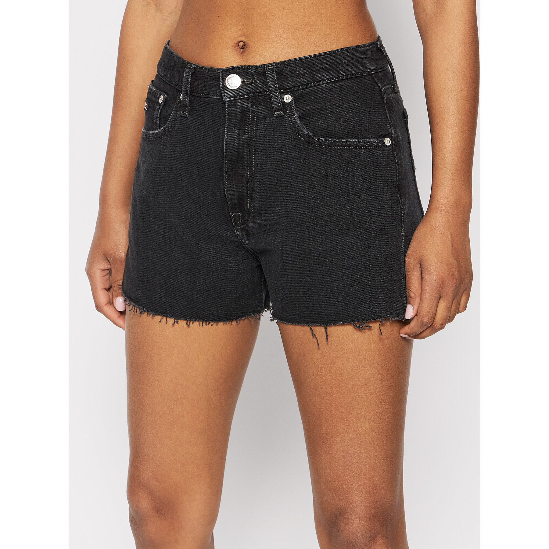 Tommy Jeans Farmer rövidnadrág Hotpant DW0DW12457 Fekete Regular Fit - Pepit.hu