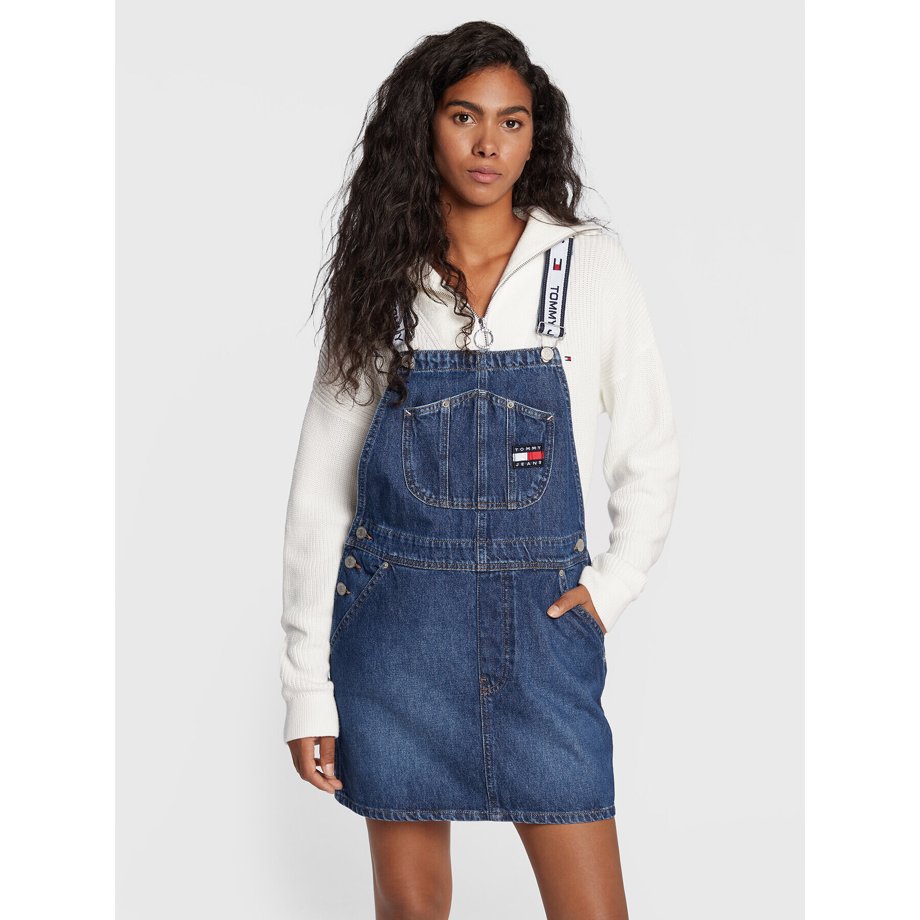 Tommy Jeans Farmer ruha Dungaree DW0DW14143 Sötétkék Regular Fit - Pepit.hu