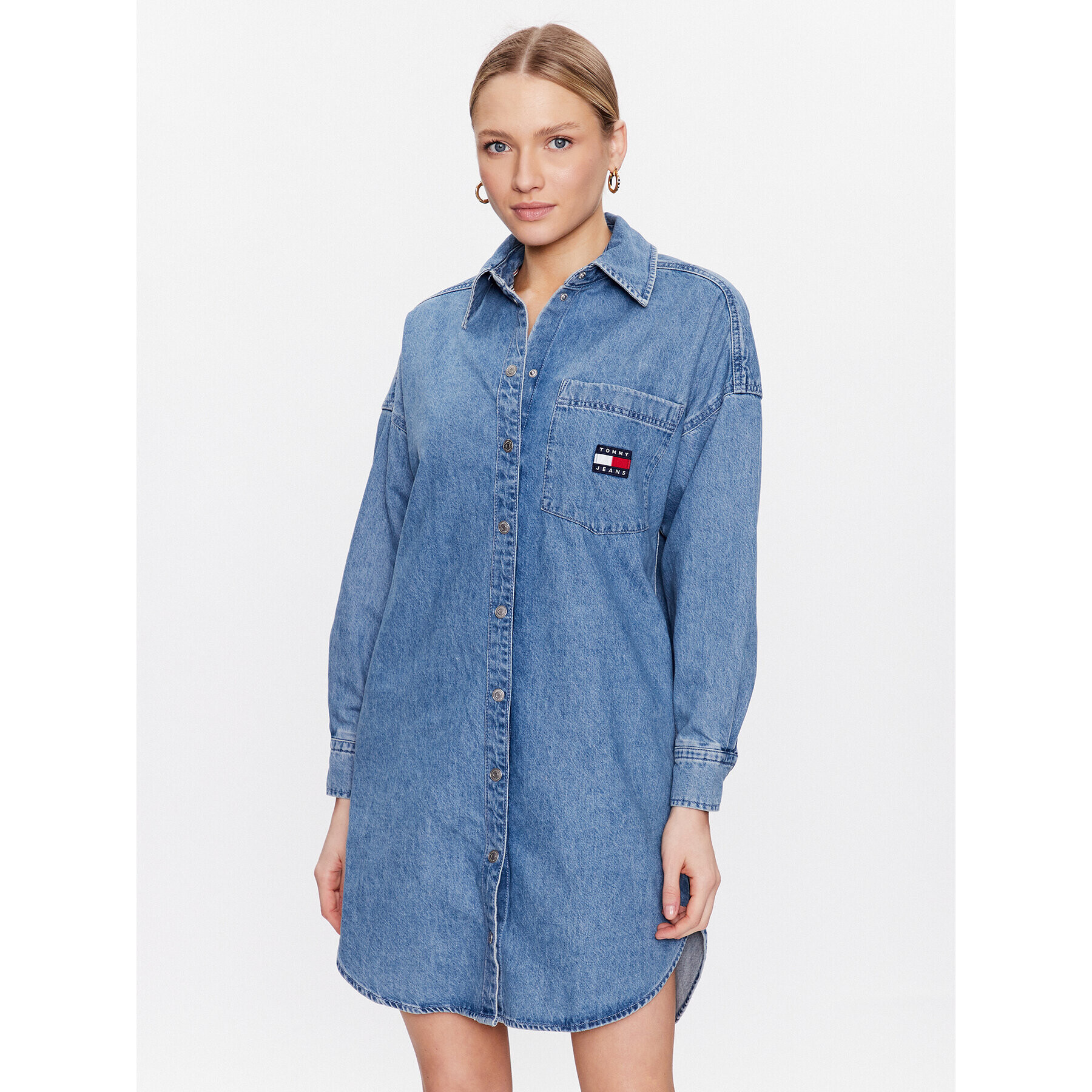 Tommy Jeans Farmer ruha Tjm Badge Denim DW0DW15180 Kék Oversize - Pepit.hu