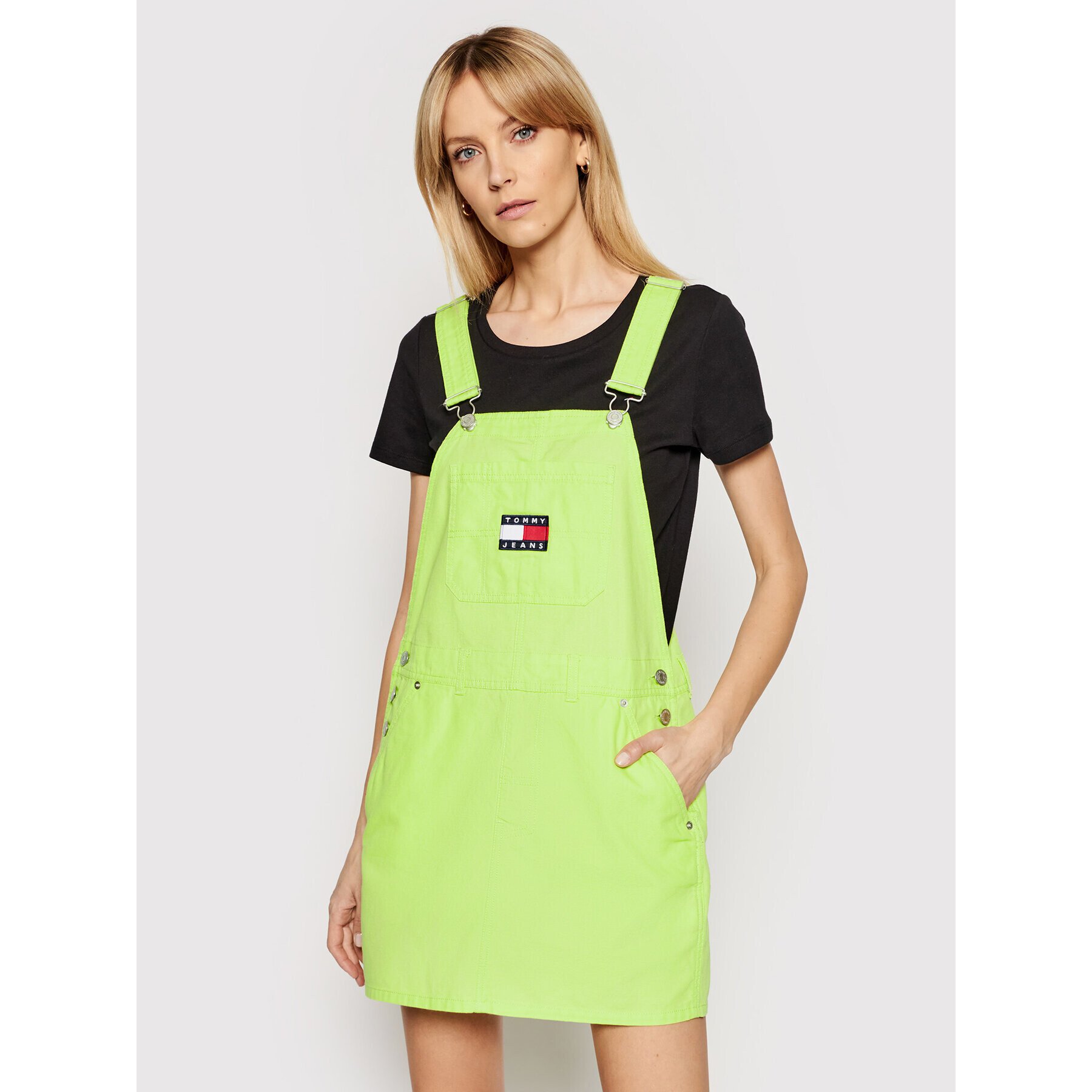 Tommy Jeans Farmer ruha Tjw Dungaree DW0DW09915 Zöld Regular Fit - Pepit.hu