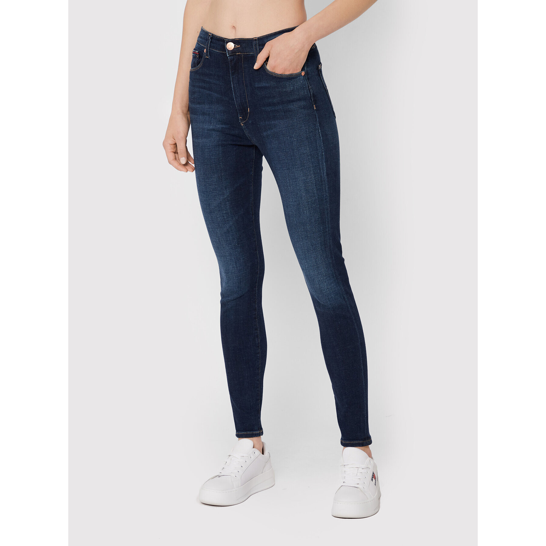 Tommy Jeans Farmer Sylvia DW0DW13361 Sötétkék Skinny Fit - Pepit.hu