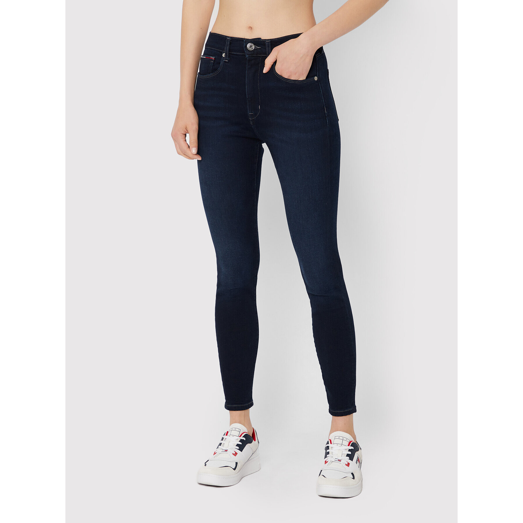 Tommy Jeans Farmer Sylvia DW0DW13365 Sötétkék Skinny Fit - Pepit.hu