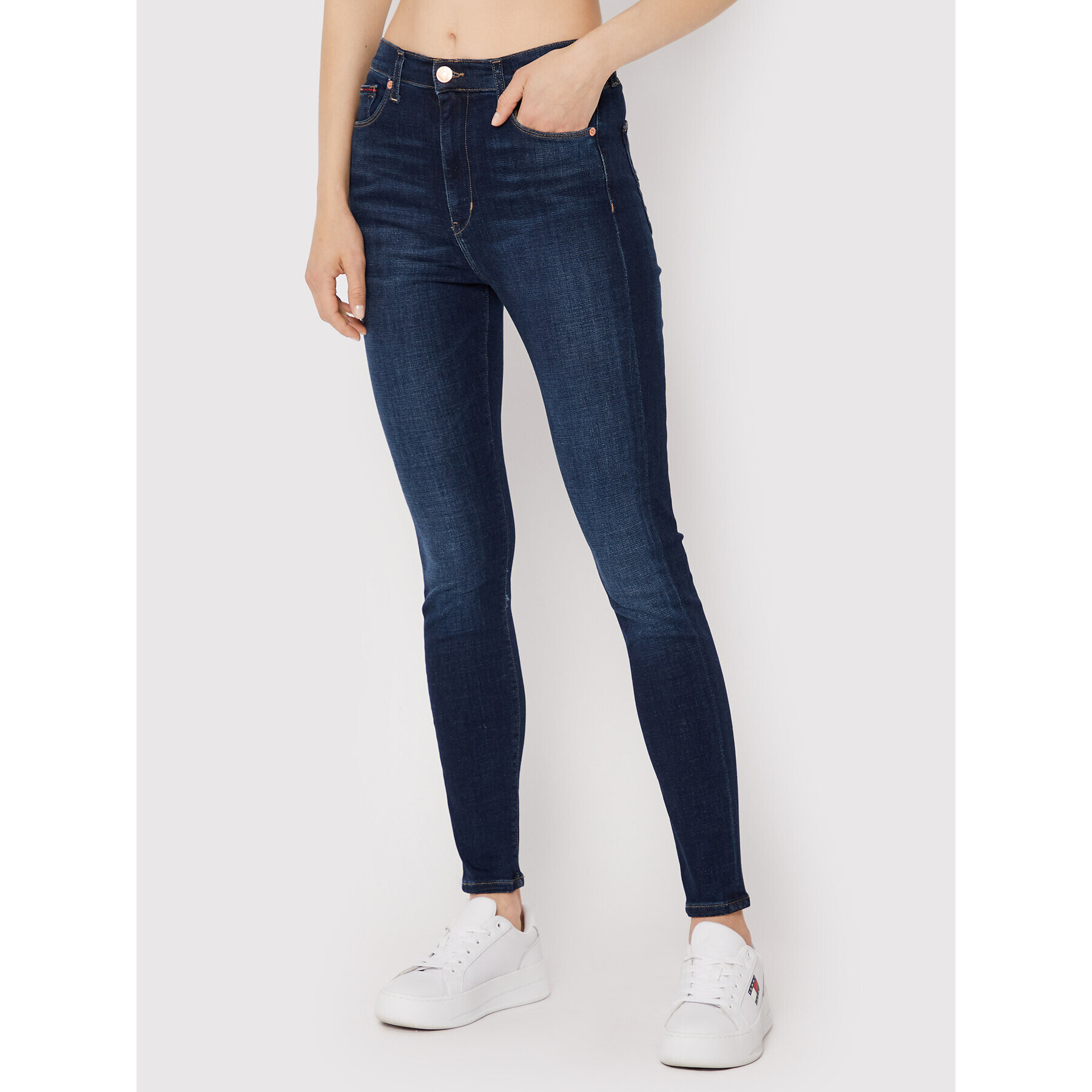 Tommy Jeans Farmer Sylvia DW0DW13375 Sötétkék Skinny Fit - Pepit.hu