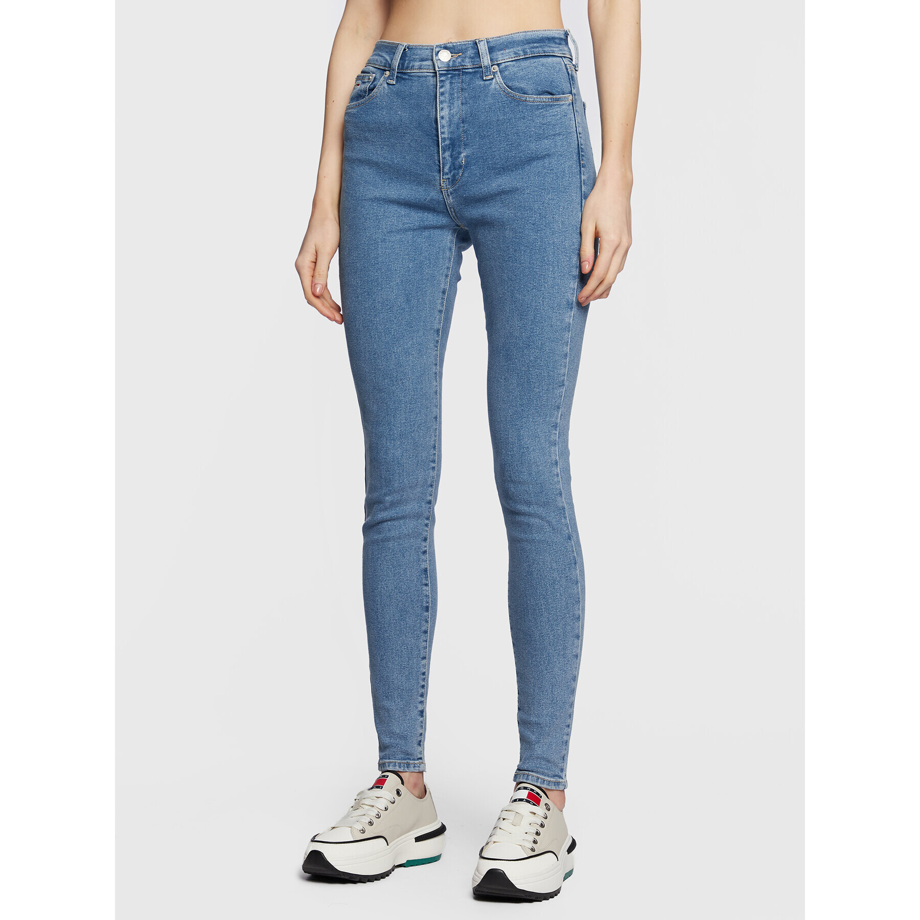 Tommy Jeans Farmer Sylvia DW0DW14794 Kék Super Skinny Fit - Pepit.hu