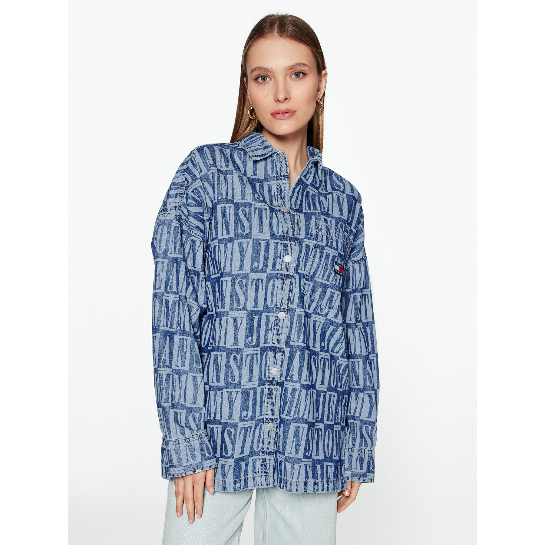 Tommy Jeans Farmering DW0DW15217 Kék Oversize - Pepit.hu