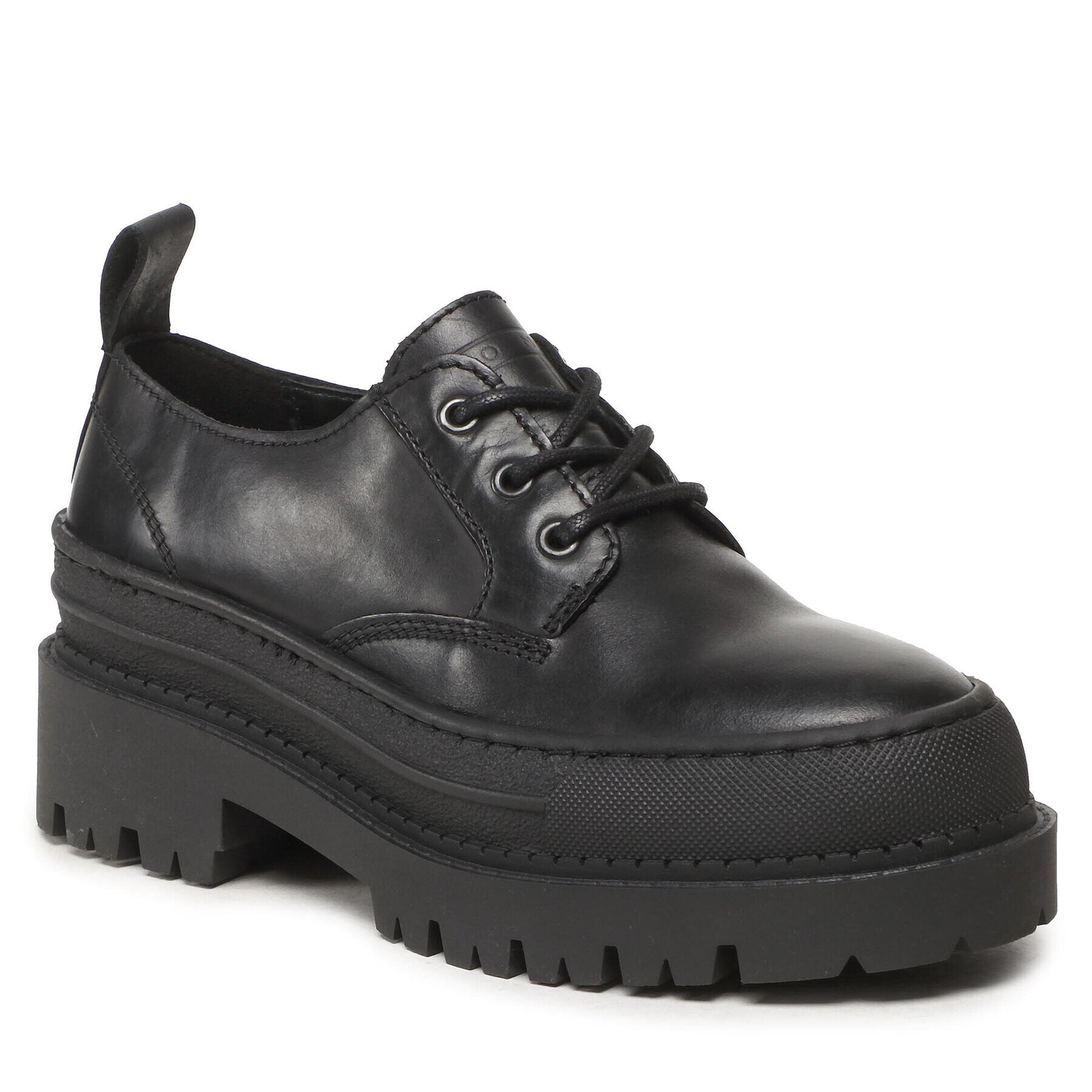 Tommy Jeans Félcipő Foxing Leather Shoe EN0EN01905 Fekete - Pepit.hu