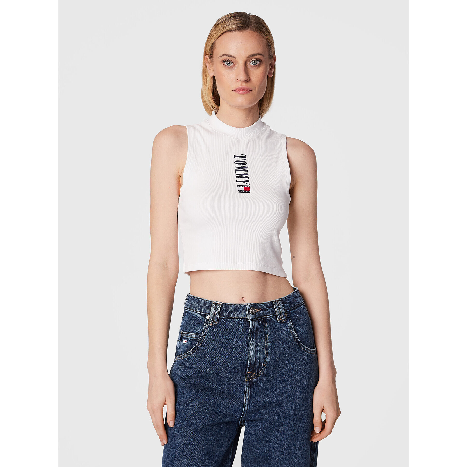 Tommy Jeans Felső Archive DW0DW14377 Fehér Slim Fit - Pepit.hu