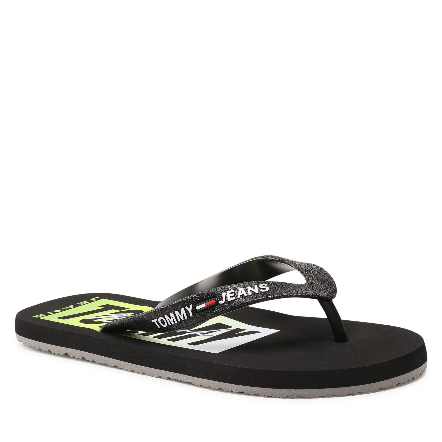 Tommy Jeans Flip-flops Print Beach Sandal EM0EM00687 Fekete - Pepit.hu