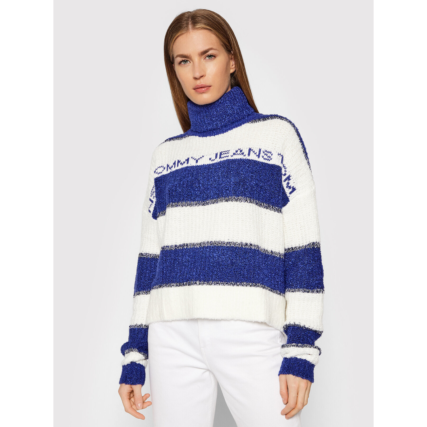 Tommy Jeans Garbó Stripe DW0DW11009 Kék Regular Fit - Pepit.hu