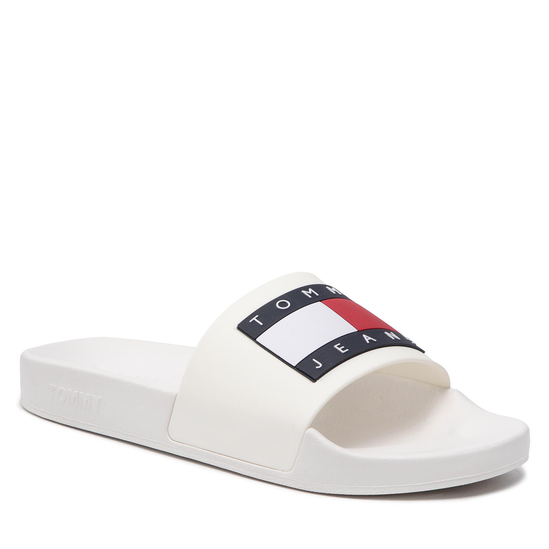 Tommy Jeans Papucs Flag Pool Slide EM0EM01021 Fehér - Pepit.hu