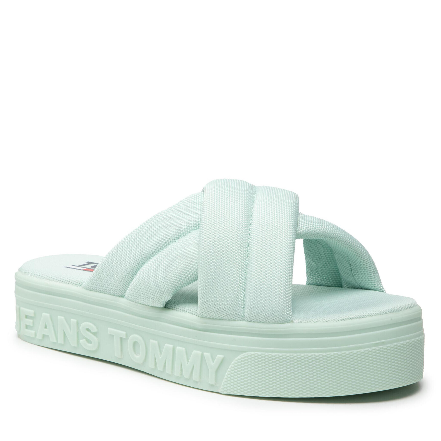 Tommy Jeans Papucs Flatform Sandal EN0EN01798 Zöld - Pepit.hu