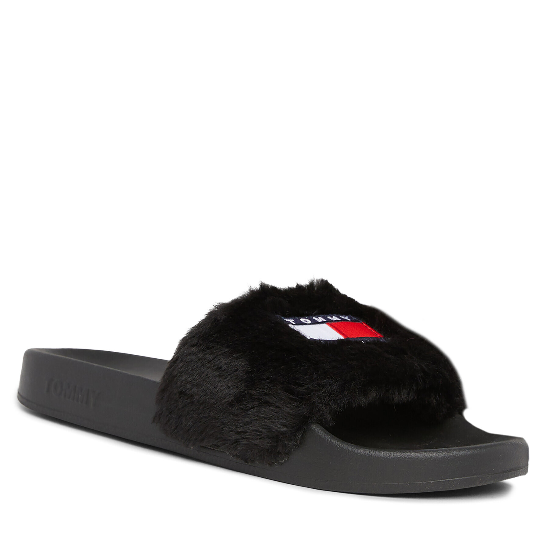 Tommy Jeans Papucs Tjw Fur Pool Slide EN0EN02410 Fekete - Pepit.hu