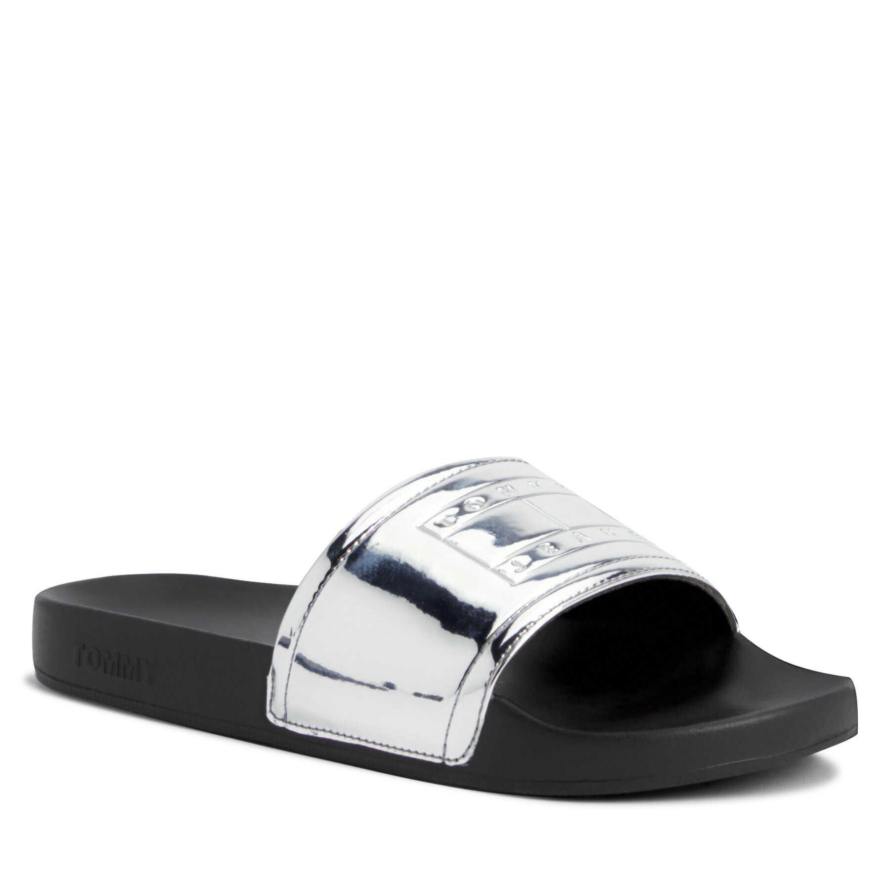 Tommy Jeans Papucs Tjw Pool Slide Metallic EN0EN02344 Fekete - Pepit.hu