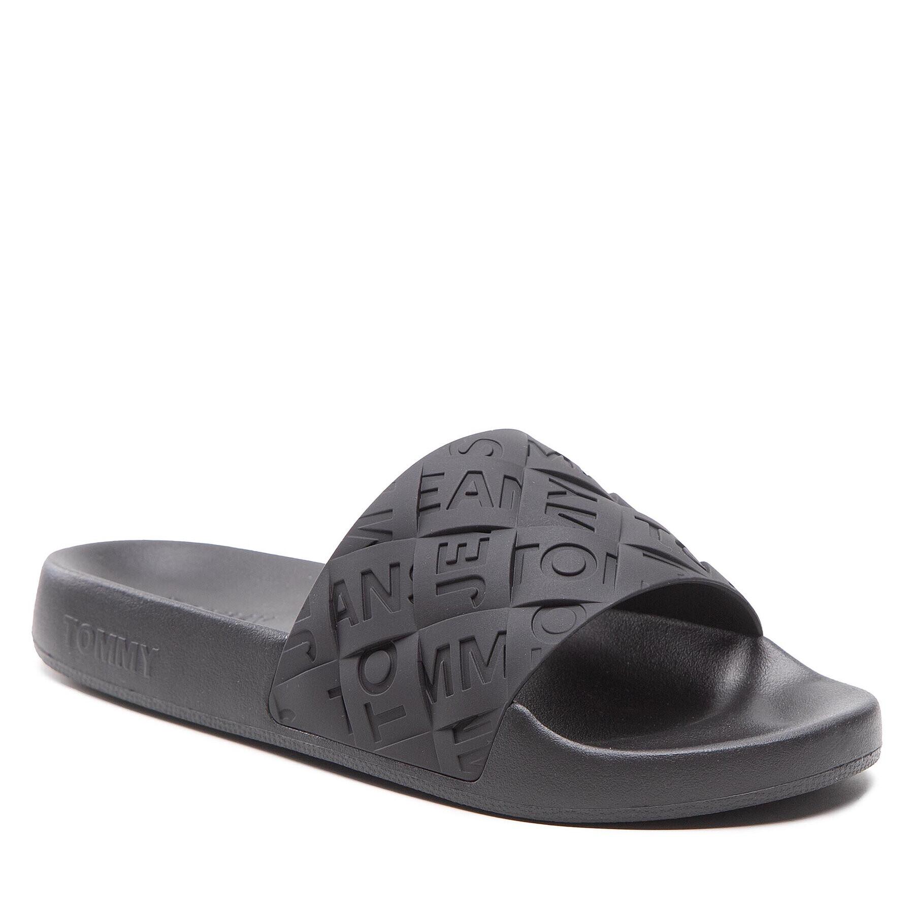 Tommy Jeans Papucs Woven Pool Slide EN0EN01857 Fekete - Pepit.hu