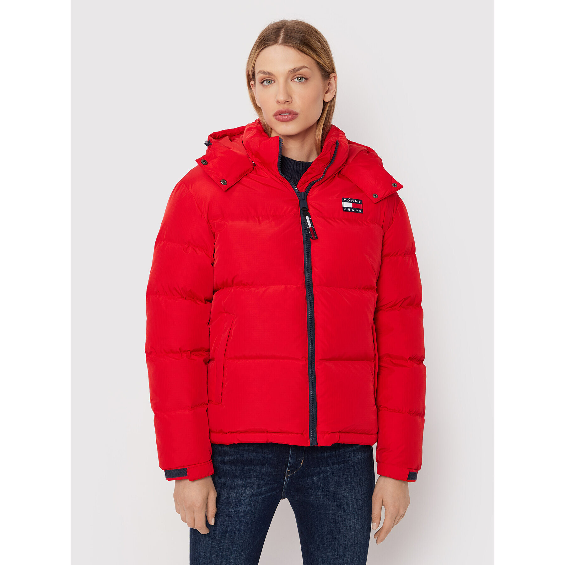 Tommy Jeans Pehelykabát Alaska DW0DW14661 Piros Regular Fit - Pepit.hu