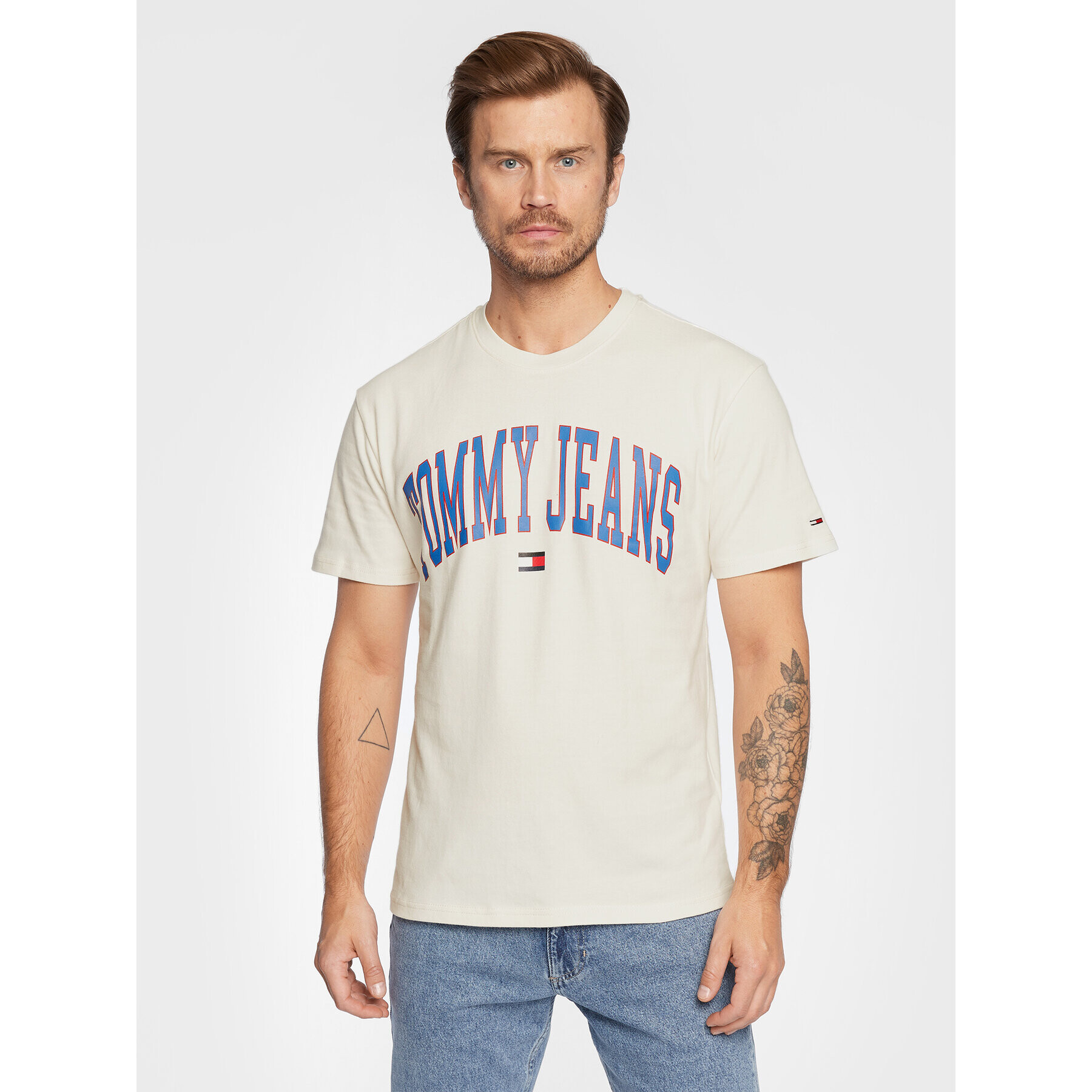 Tommy Jeans Póló Classic Collegiate DM0DM14995 Fehér Regular Fit - Pepit.hu