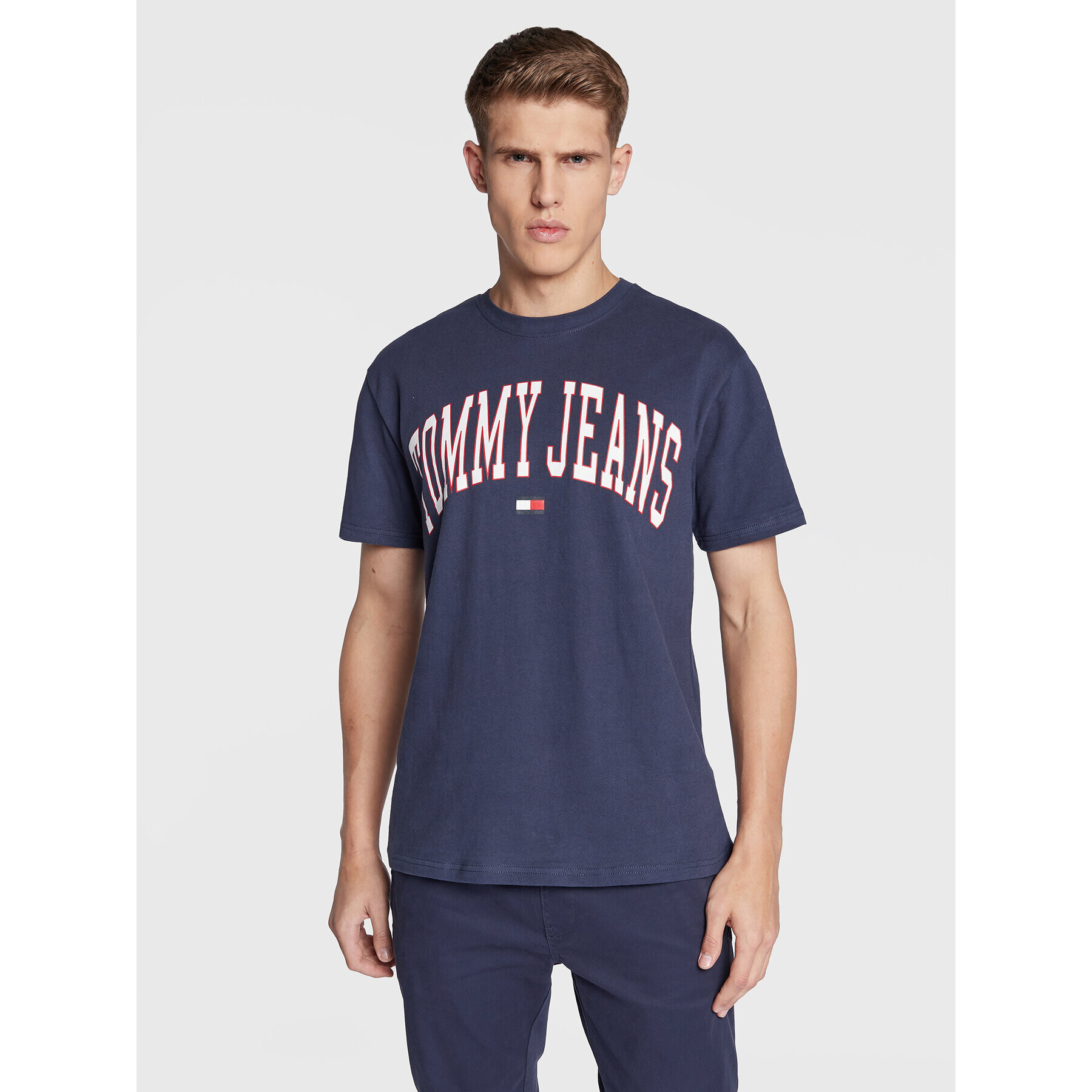 Tommy Jeans Póló Classic Collegiate DM0DM14995 Sötétkék Regular Fit - Pepit.hu