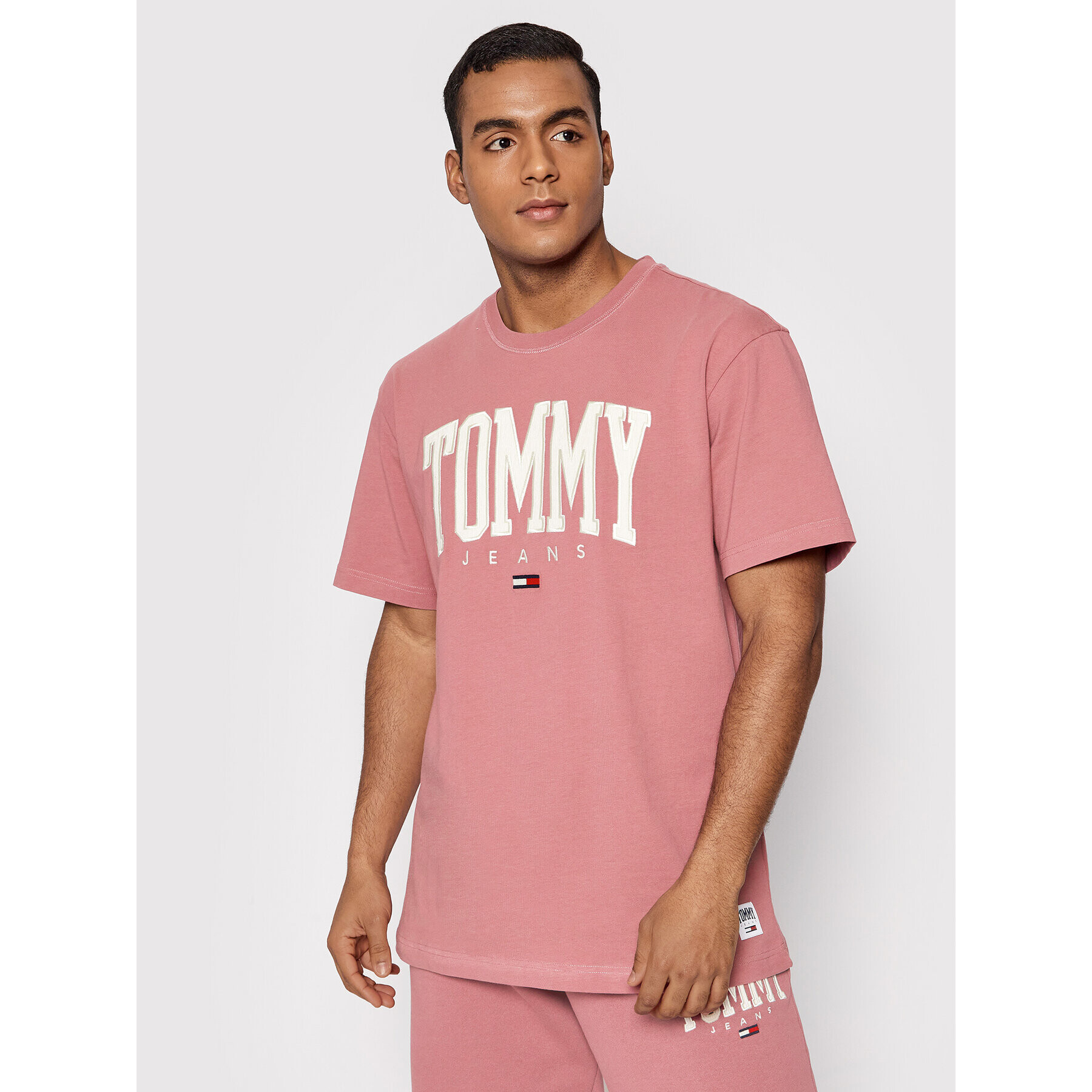 Tommy Jeans Póló Collegiate DM0DM12550 Rózsaszín Regular Fit - Pepit.hu