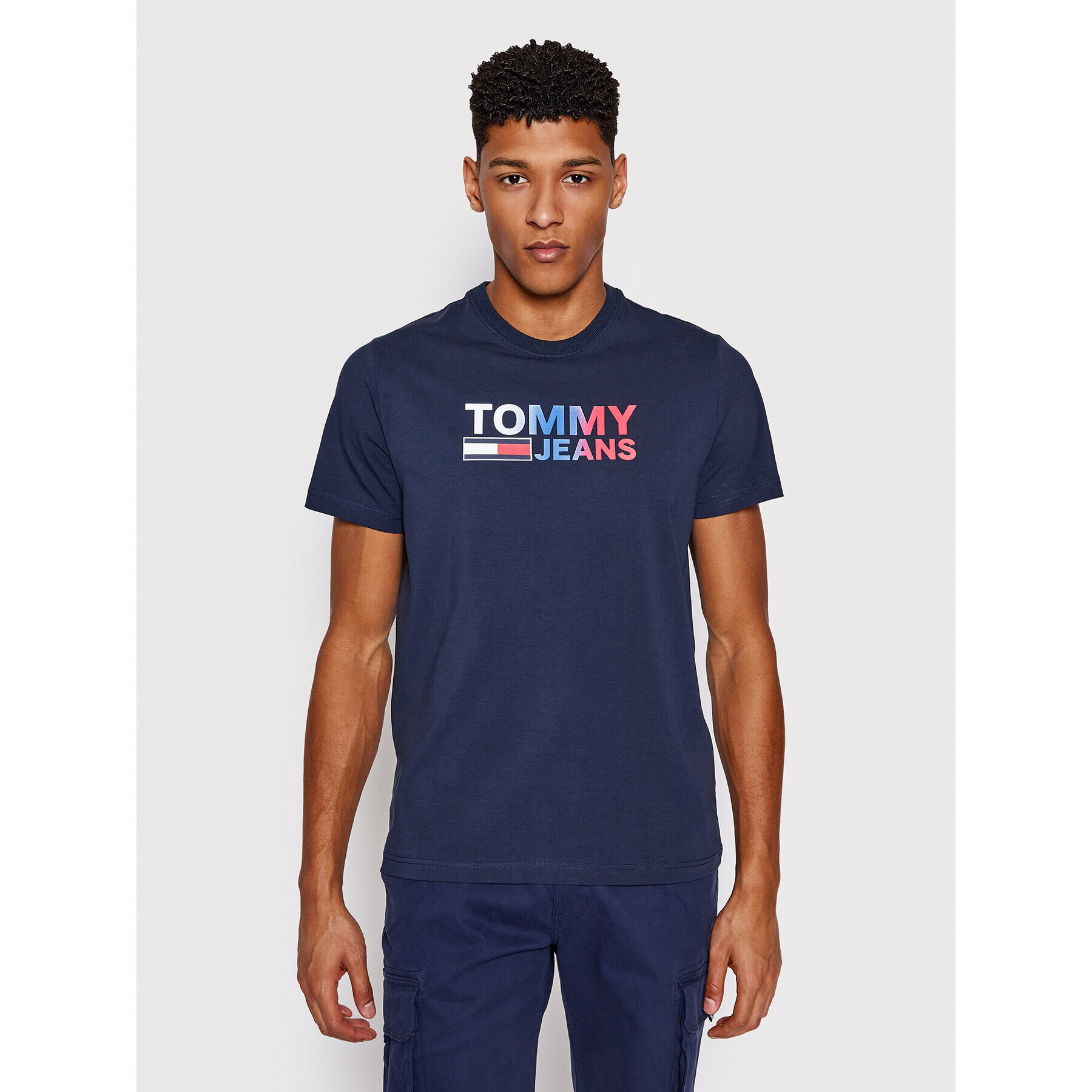 Tommy Jeans Póló DM0DM10235 Sötétkék Regular Fit - Pepit.hu