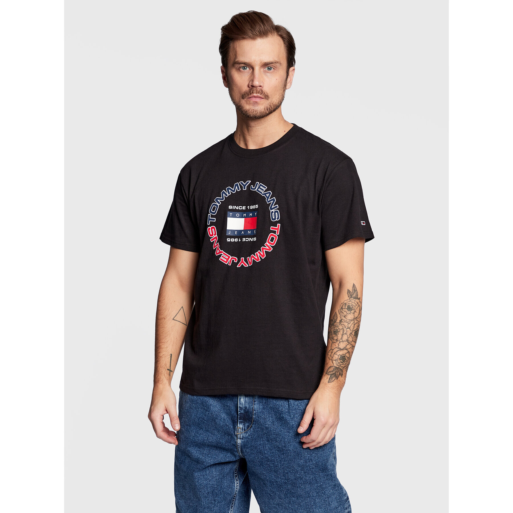 Tommy Jeans Póló DM0DM15676 Fekete Relaxed Fit - Pepit.hu