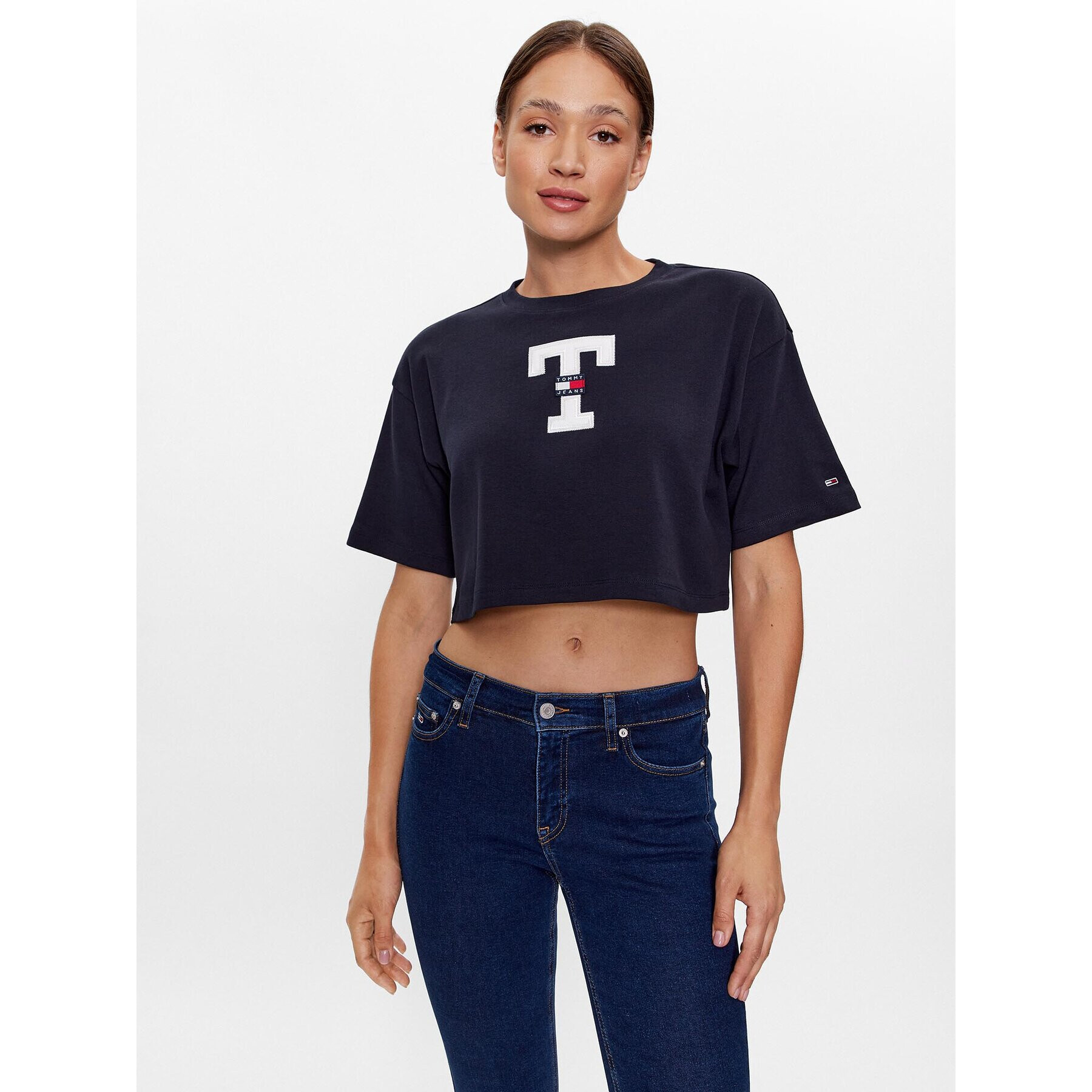 Tommy Jeans Póló DW0DW16167 Sötétkék Oversize - Pepit.hu