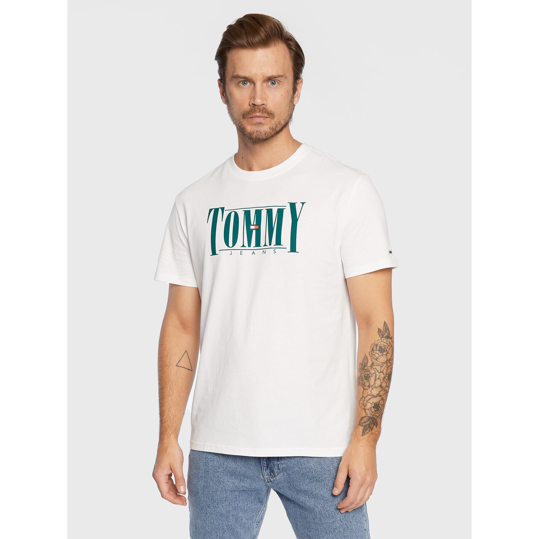 Tommy Jeans Póló Essential DM0DM14993 Fehér Regular Fit - Pepit.hu