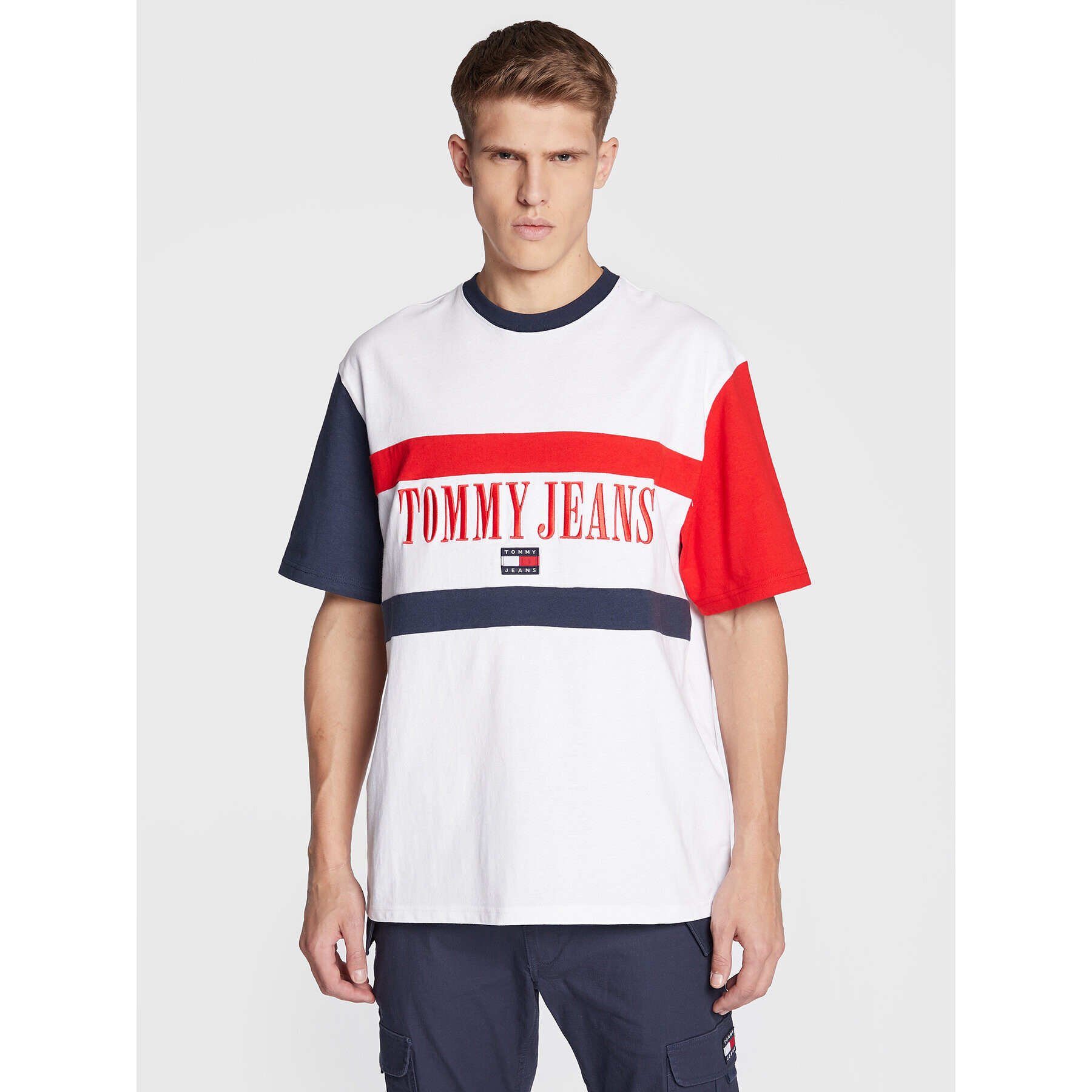 Tommy Jeans Póló Skater Archive Block DM0DM15055 Fehér Relaxed Fit - Pepit.hu