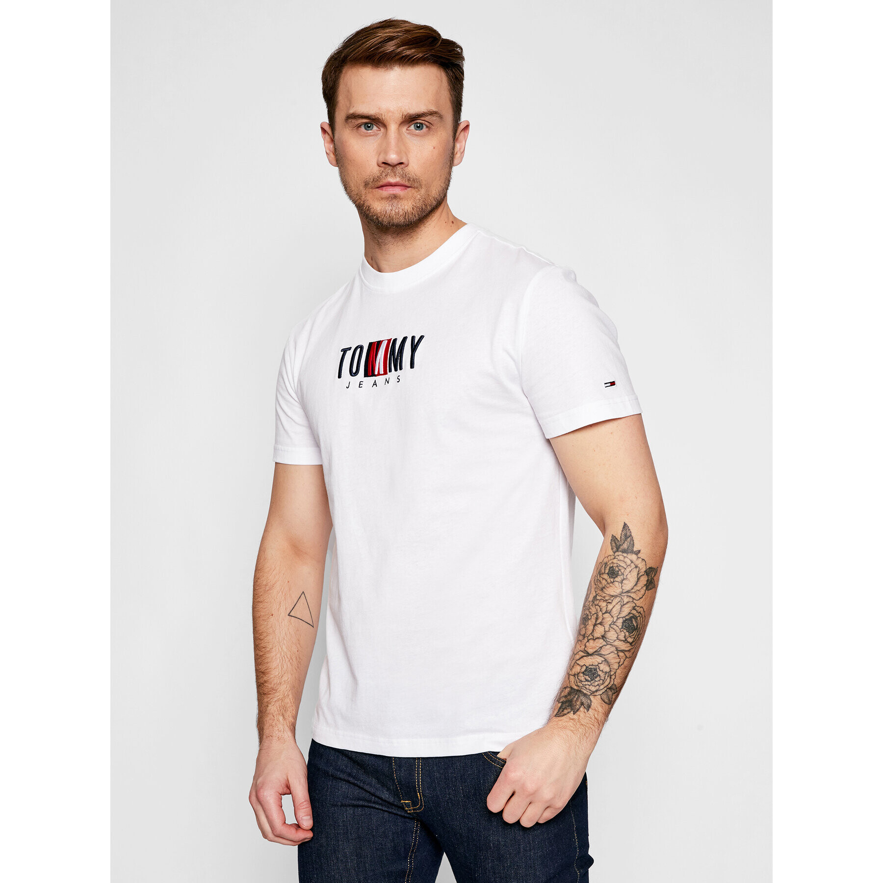 Tommy Jeans Póló Timeless Box Tee DM0DM10218 Fehér Regular Fit - Pepit.hu