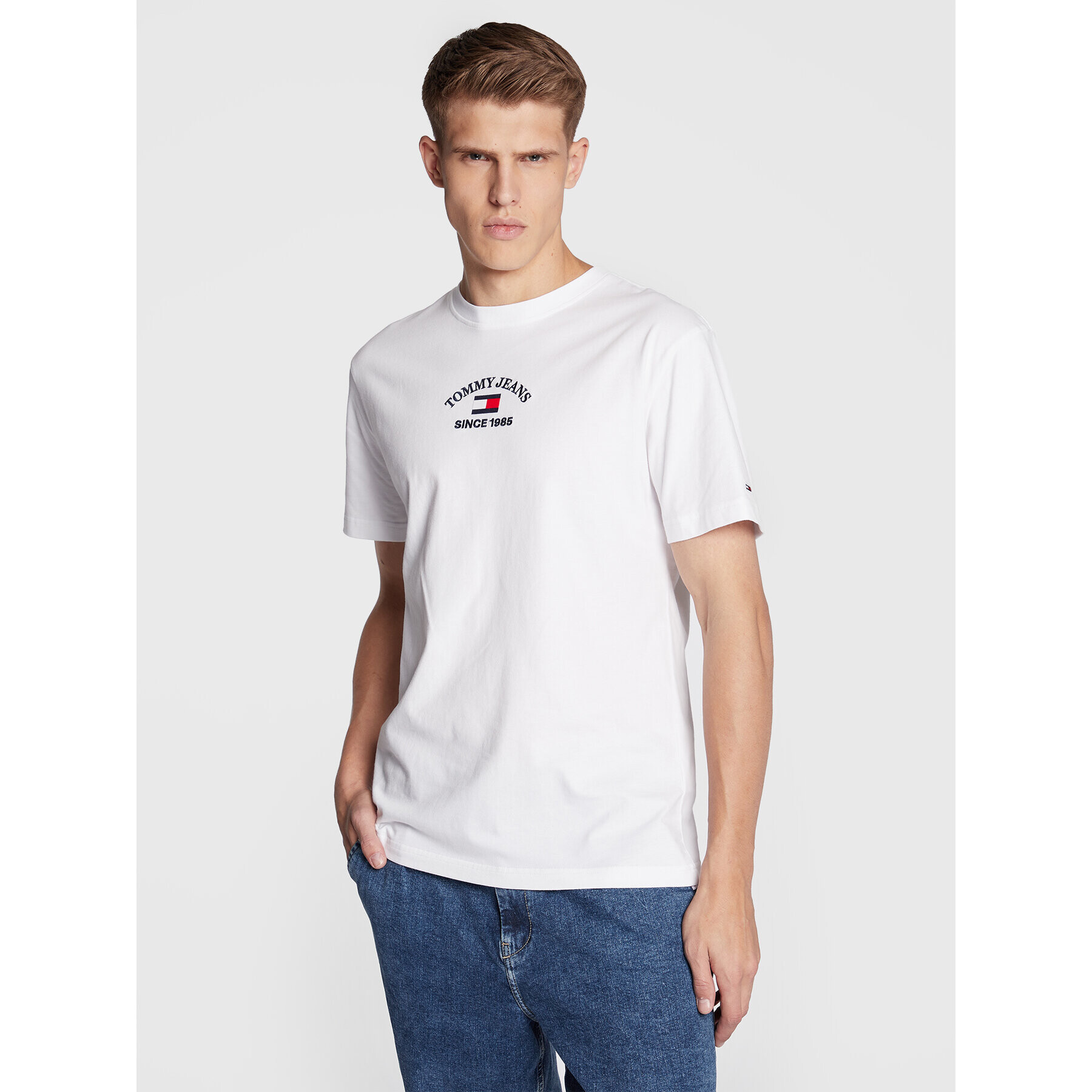 Tommy Jeans Póló Timeless DM0DM14988 Fehér Regular Fit - Pepit.hu