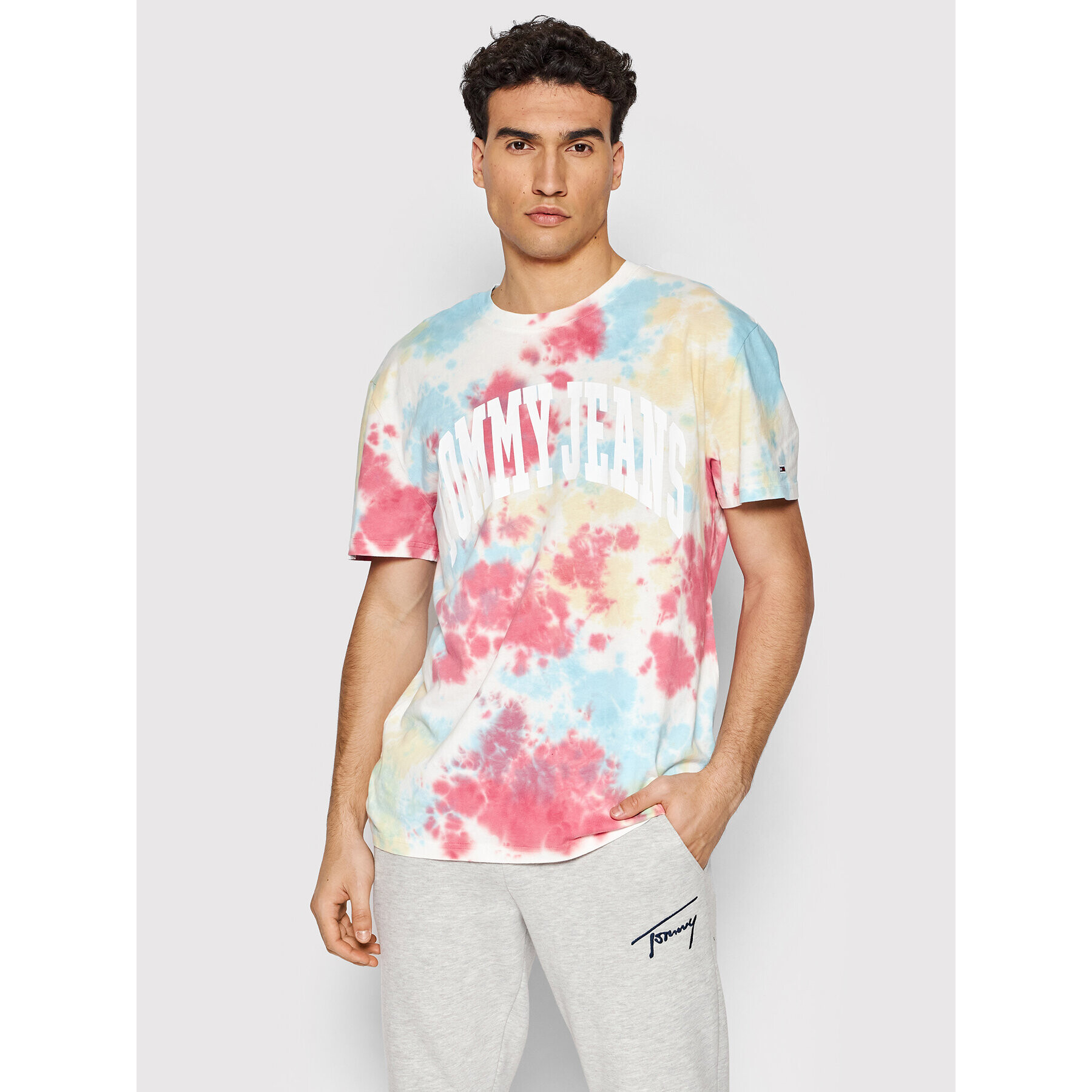 Tommy Jeans Póló Tjm Aop Tie Dye DM0DM12796 Színes Regular Fit - Pepit.hu